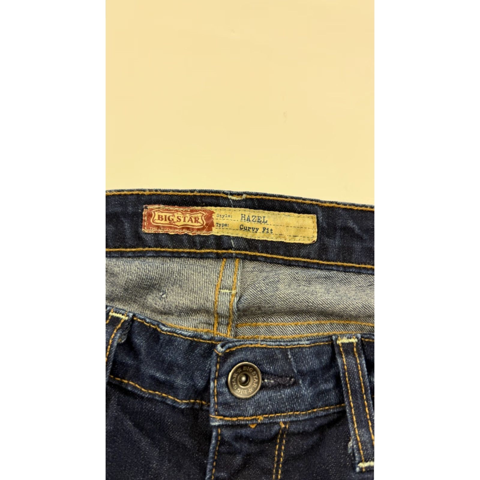 Doublet VINTAGE Big Star Jeans Womens 30 Blue Low Waist Curvy Fit Straight 5-Pocket Denim Size 30" / US 8 / IT 44 - 2 Thumbnail