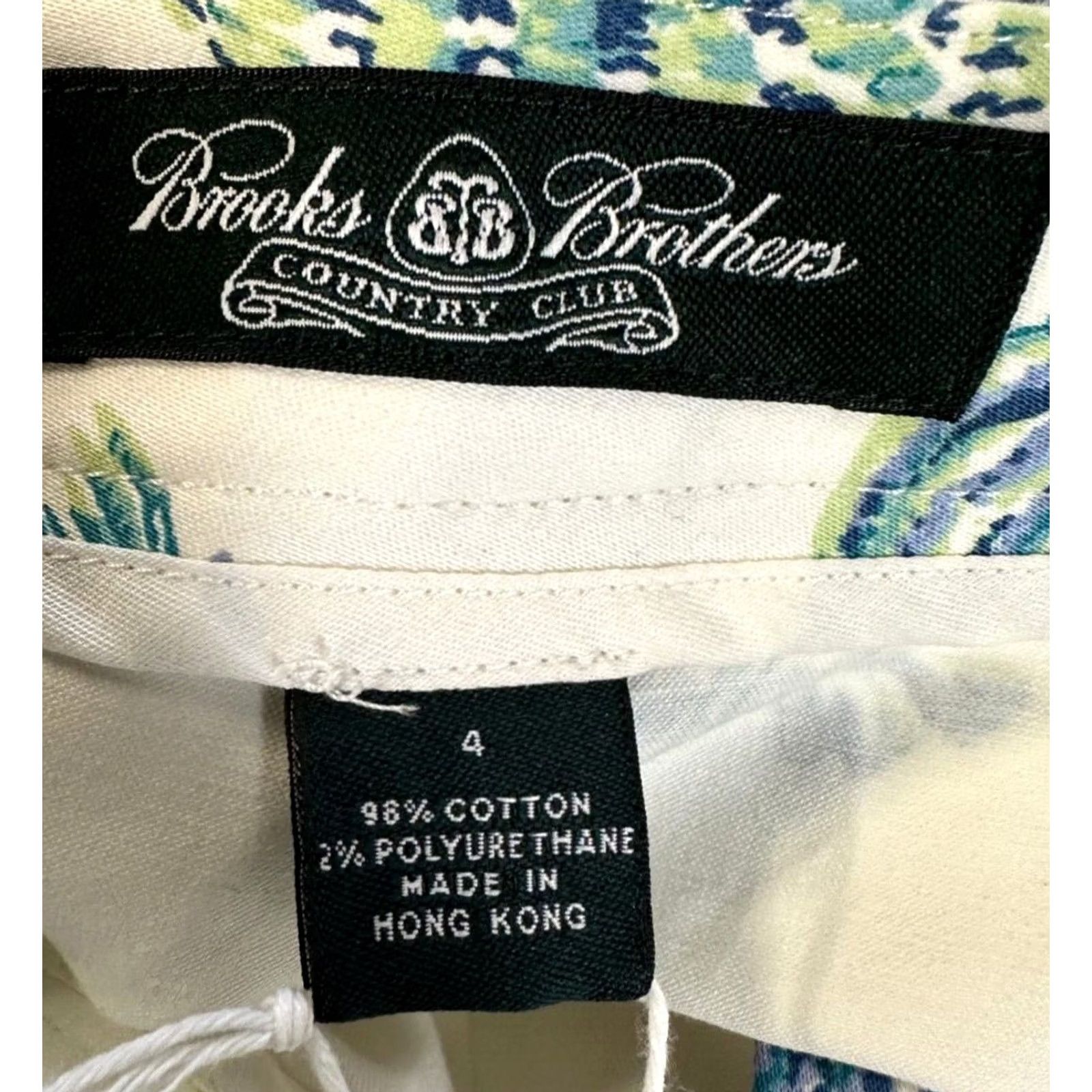 Brooks Brothers VINTAGE Brooks Brothers Pants Womens 4 White Blue Fish Underwater Print Cropped Golf NEW Size 27" / US 4 / IT 40 - 4 Thumbnail
