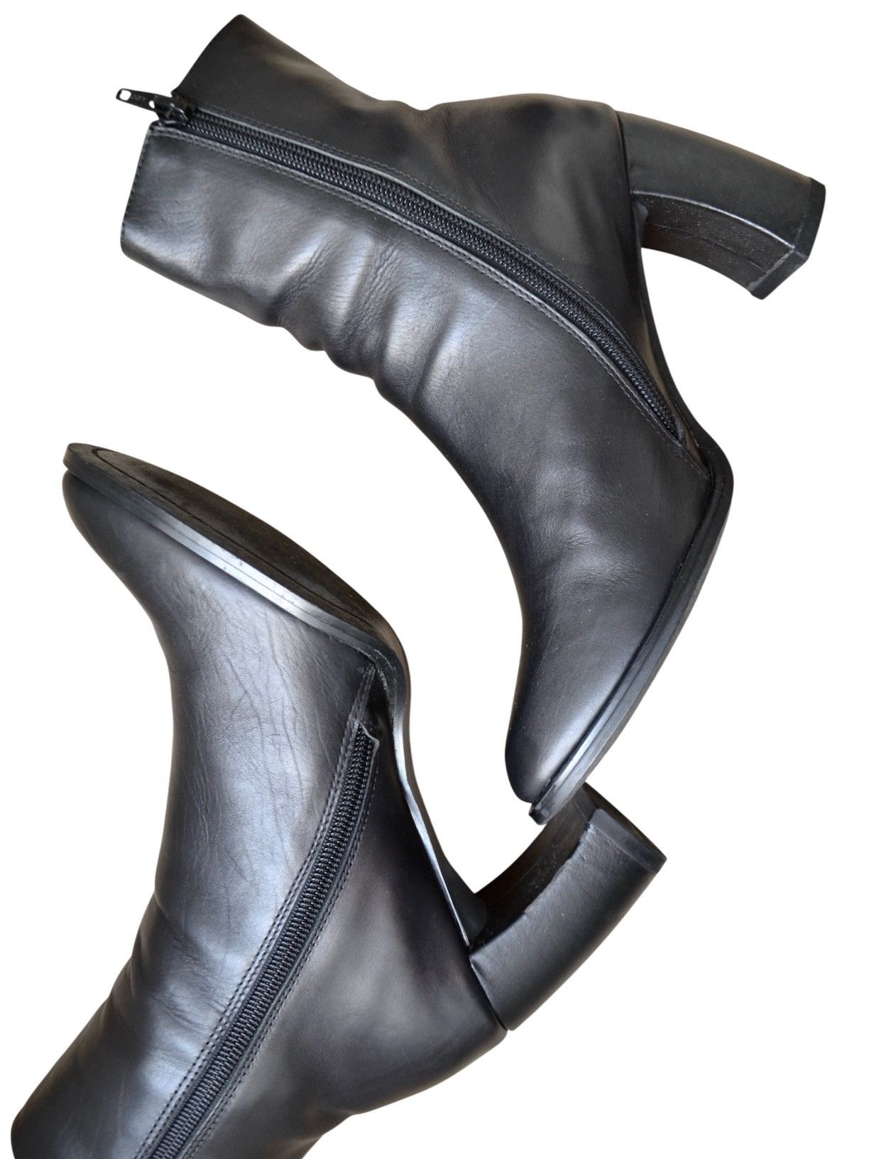 Ann Demeulemeester Early 2010’s Ann Demeulemeester Black Leather Ankle Boots Size US 7 / IT 37 - 3 Thumbnail