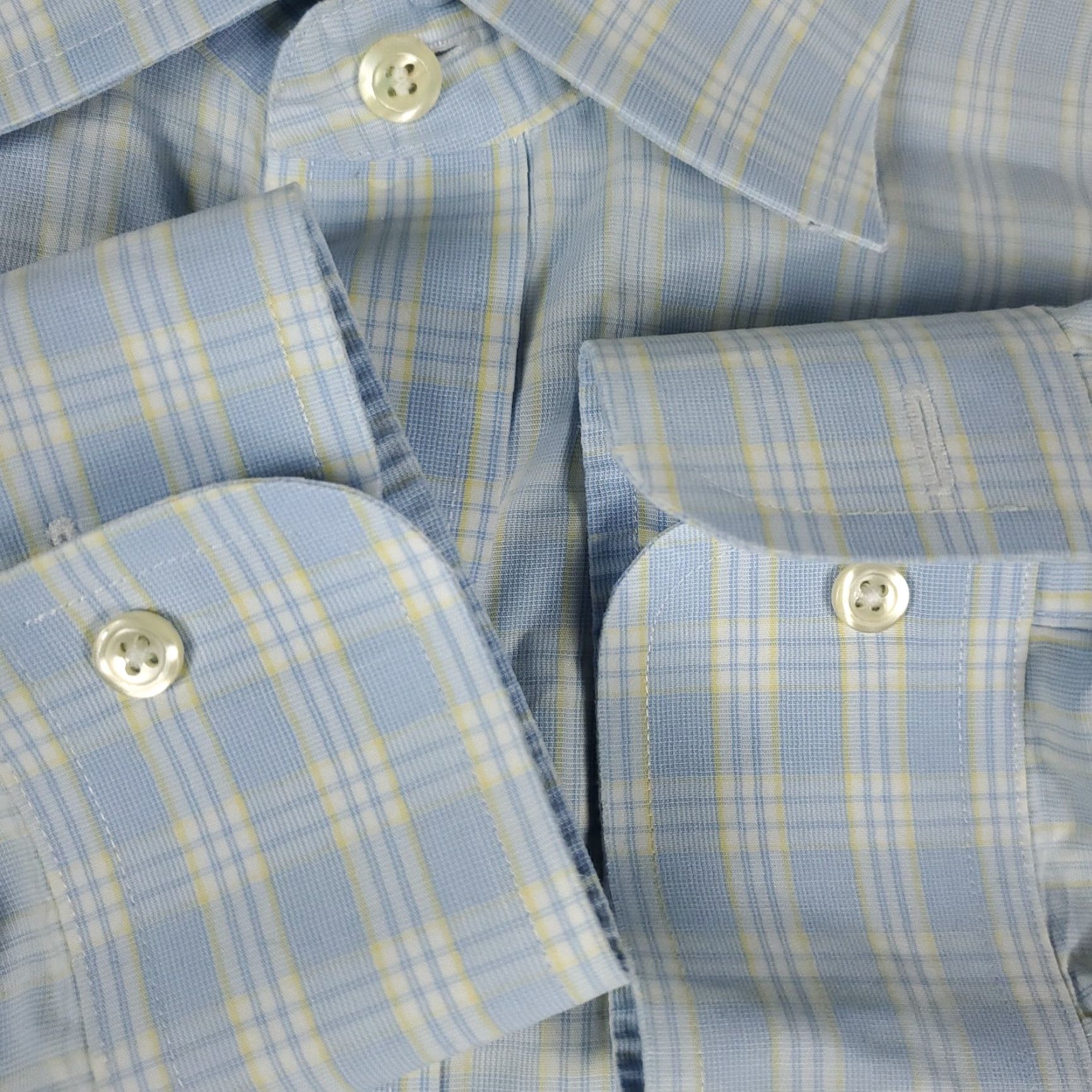 Brooks Brothers Brooks Brothers Shirt Mens 16.5 Blue Plaid Dress Button Up Long Sleeve Size 42R - 5 Thumbnail