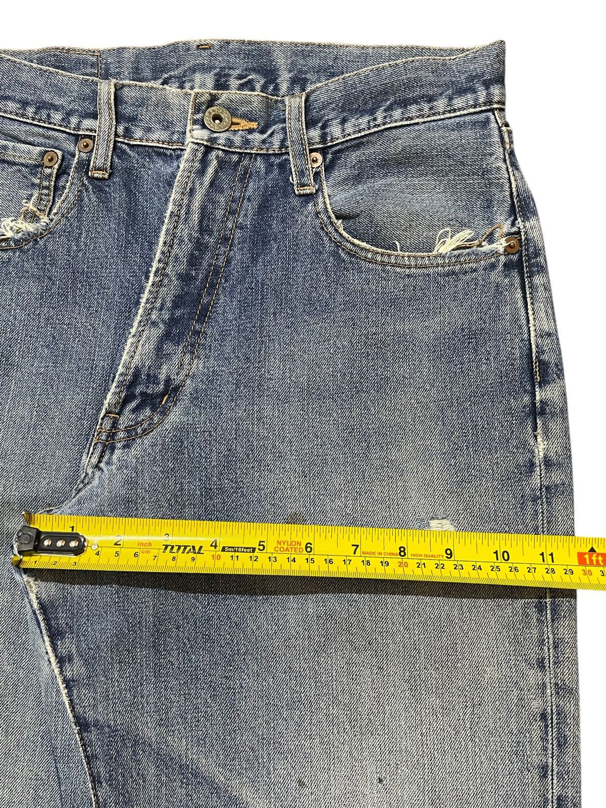 JNCO Vintage Japanese Brand Blue Faded Wash Distress Baggy Jeans Size US 28 / EU 44 - 15 Thumbnail