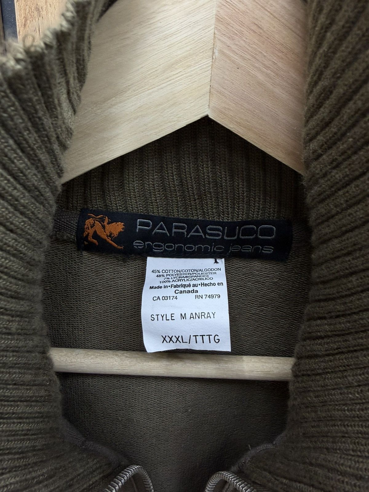 Parasuco Parasuco Ergonomic Jeans Zip-Up Sweater Size XXXL Size US XXL / EU 58 / 5 - 5 Thumbnail