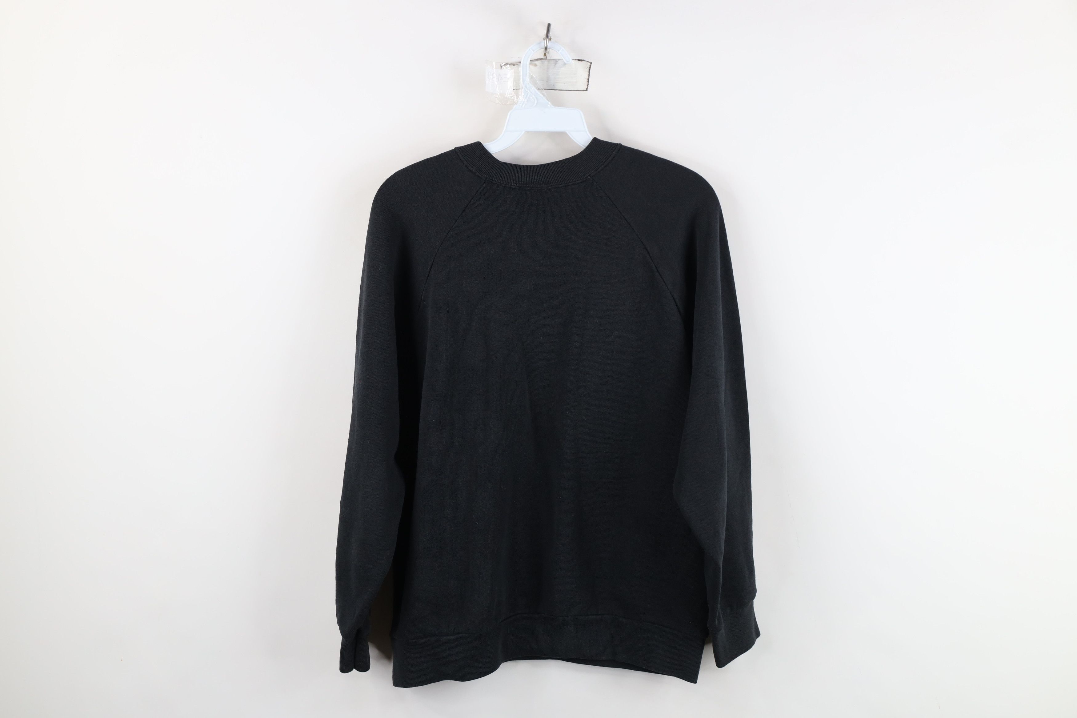 Vintage Vintage 90s Streetwear Faded Blank Crewneck Sweatshirt Black Size M / US 6-8 / IT 42-44 - 11 Thumbnail