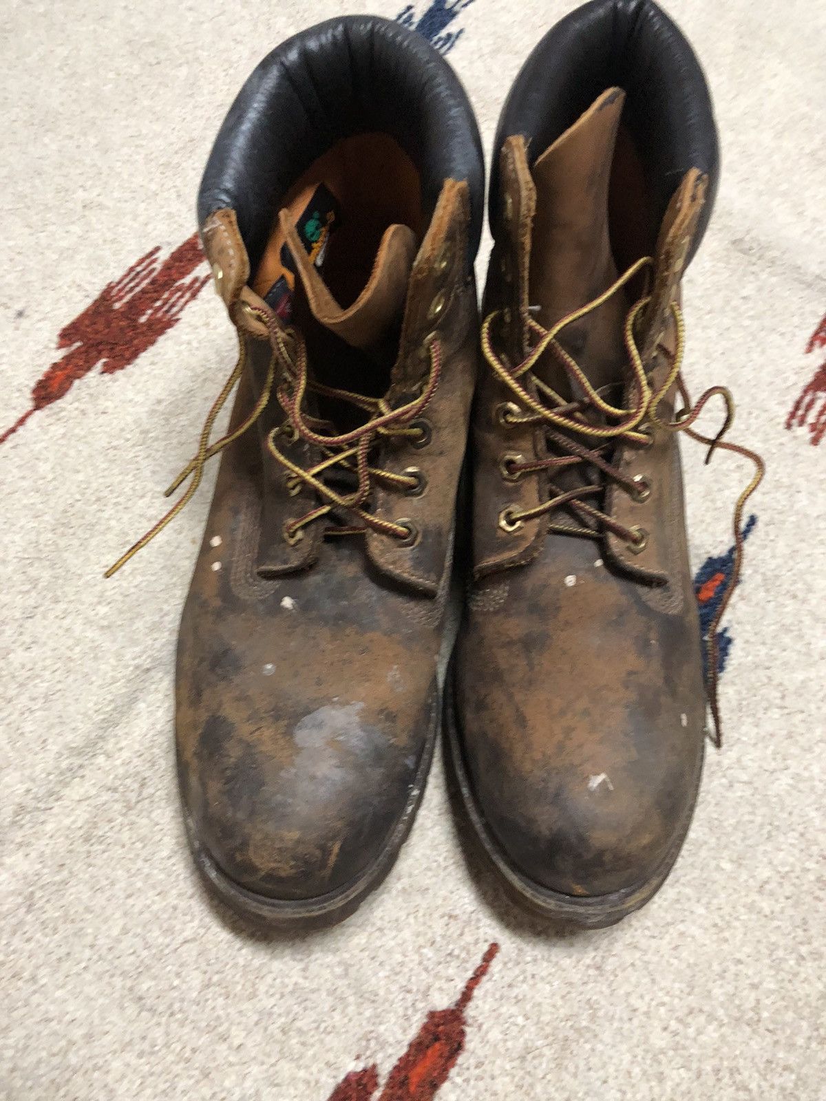 Timberland × Vintage Timberland Lace 10m paint up Boots splatter good condition Size US 10 / EU 43 - 6 Thumbnail
