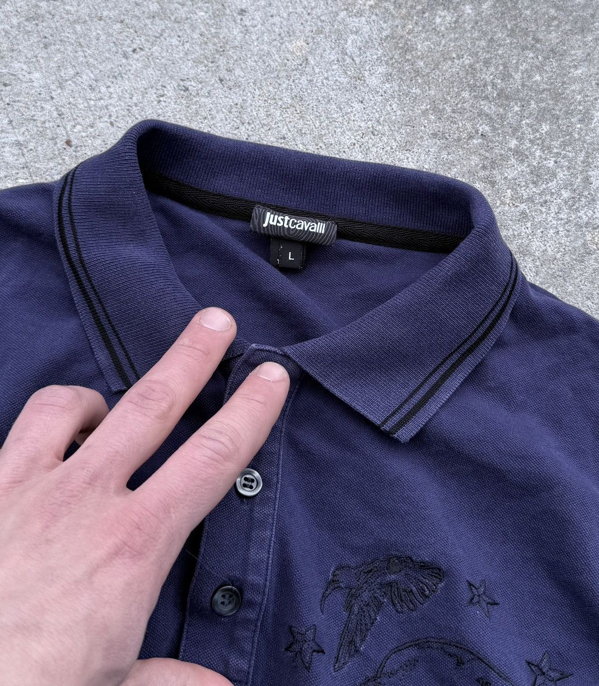 Other Vintage Just Cavalli Y2K streetwear luxury rare polo shirt Size US L / EU 52-54 / 3 - 5 Thumbnail