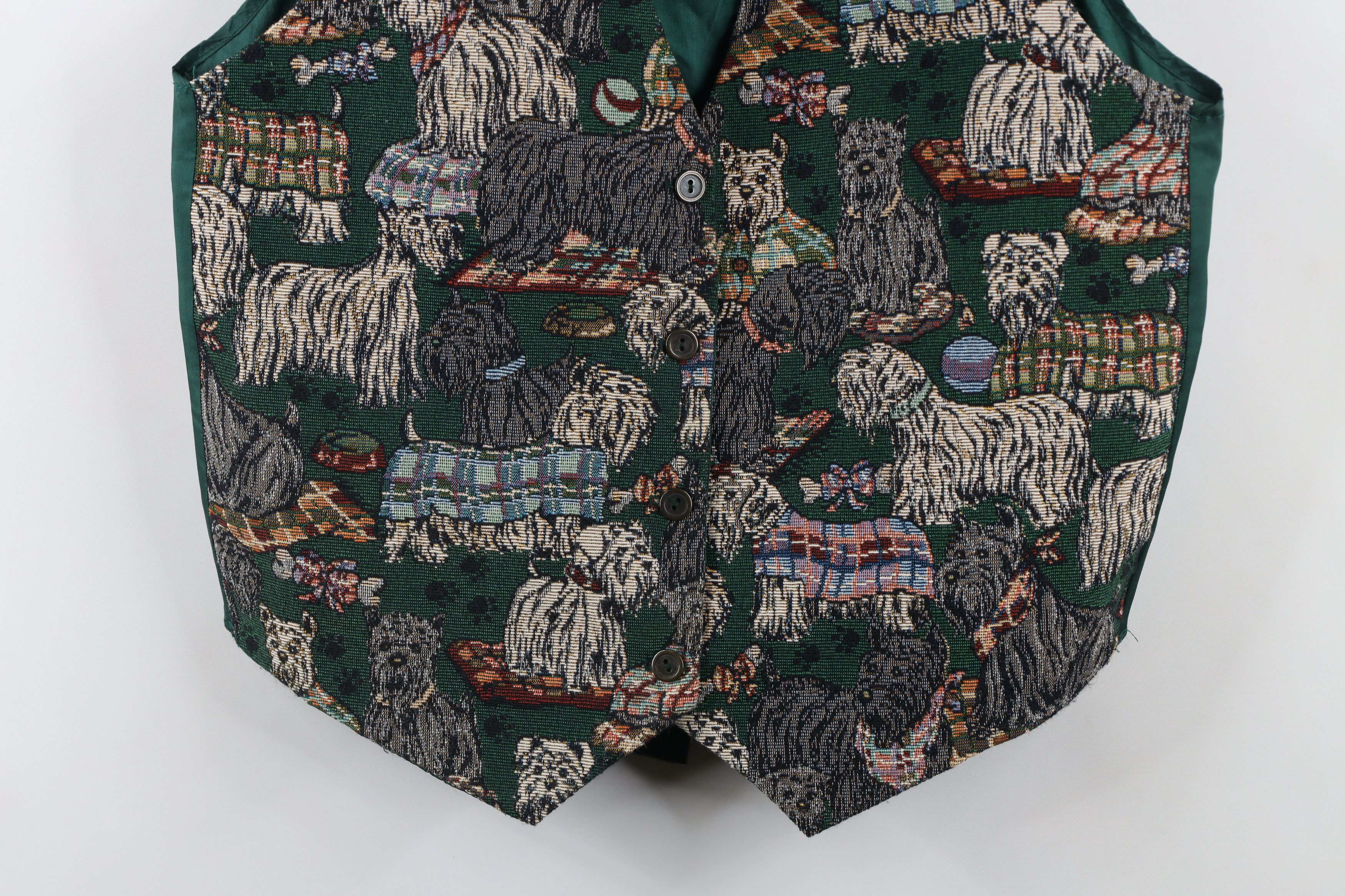 Vintage Vintage 90s Streetwear Needlepoint Tapestry Vest Jacket USA Size M / US 6-8 / IT 42-44 - 3 Thumbnail