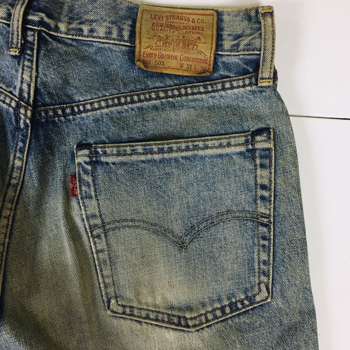 Levi's Vintage 90s Levi’s 503 Distress Japan Size US 31 - 9 Thumbnail