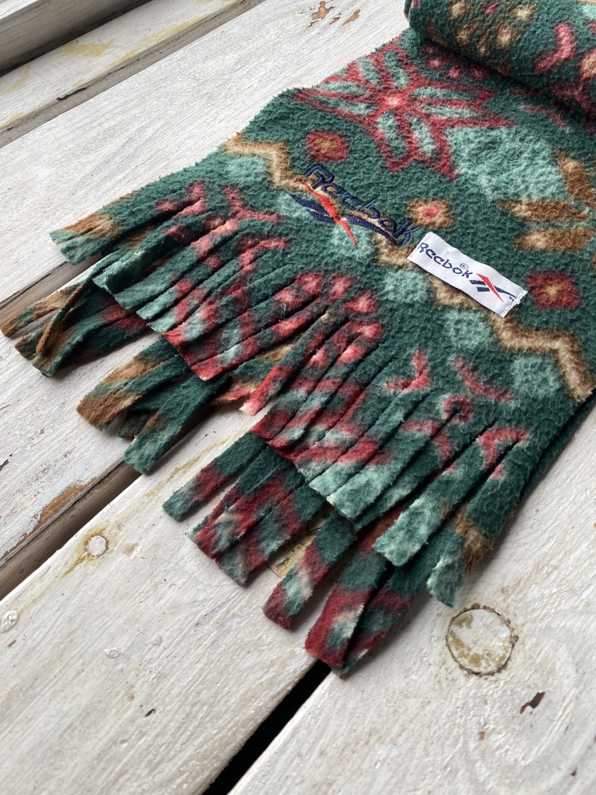 Reebok × Vintage Vintage 90s Reebok fleece Y2K Scarf Size ONE SIZE - 3 Thumbnail