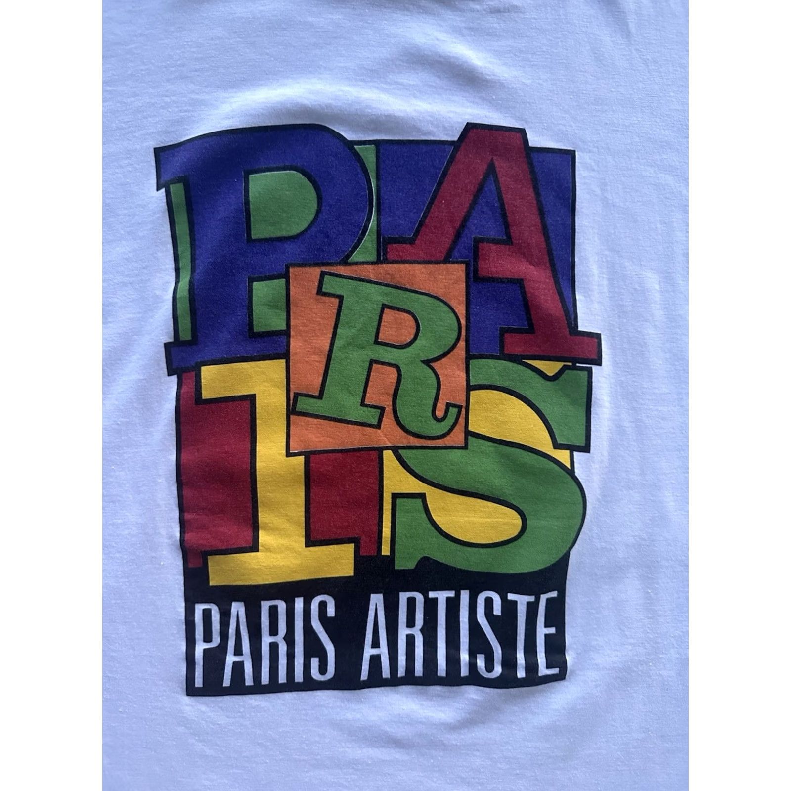Vintage VINTAGE 90s PARIS Artiste White Graphic T-Shirt XL Short Sleeve Unbranded Unisex Adults Mens Womens Size US XL / EU 56 / 4 - 2 Thumbnail