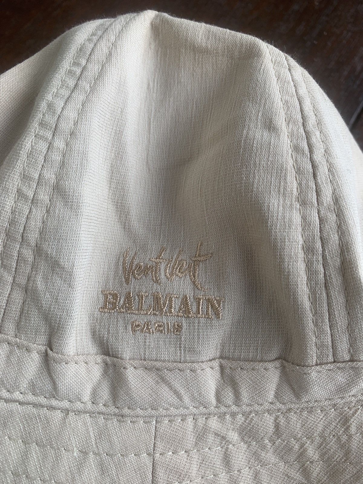 Balmain 90s Balmain Paris Vent Vert embroidery logo bucket hat Size ONE SIZE - 4 Thumbnail