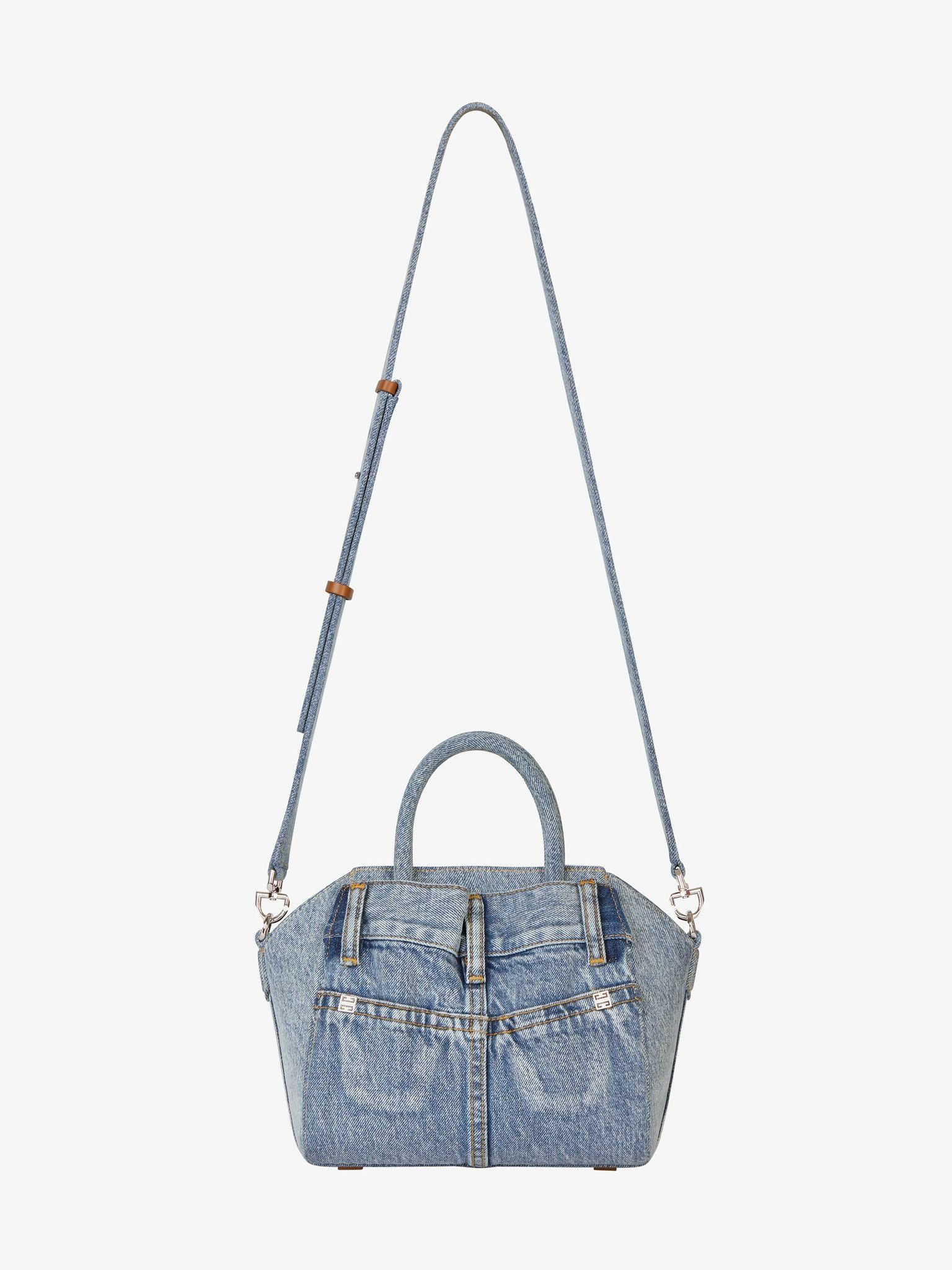Givenchy o1w1db10325 Size: OS/Antigona Lock Mini Bag in Medium Blue Size ONE SIZE - 2 Thumbnail