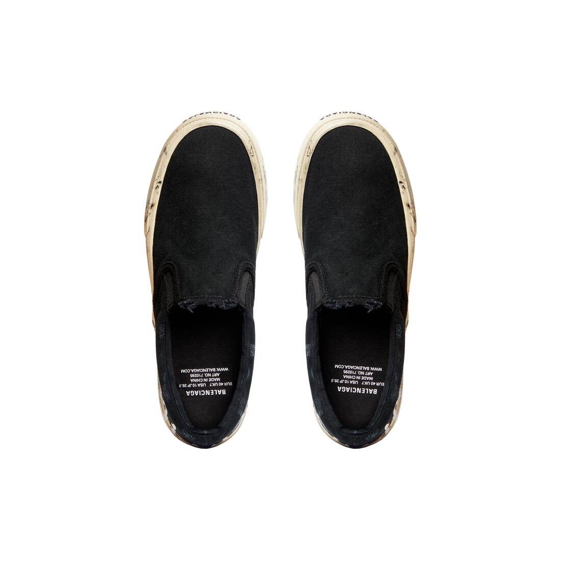 Balenciaga o1bcso1str0325 Paris Slip On Graffiti Sneakers in Black Size US 11 / EU 44 - 5 Thumbnail