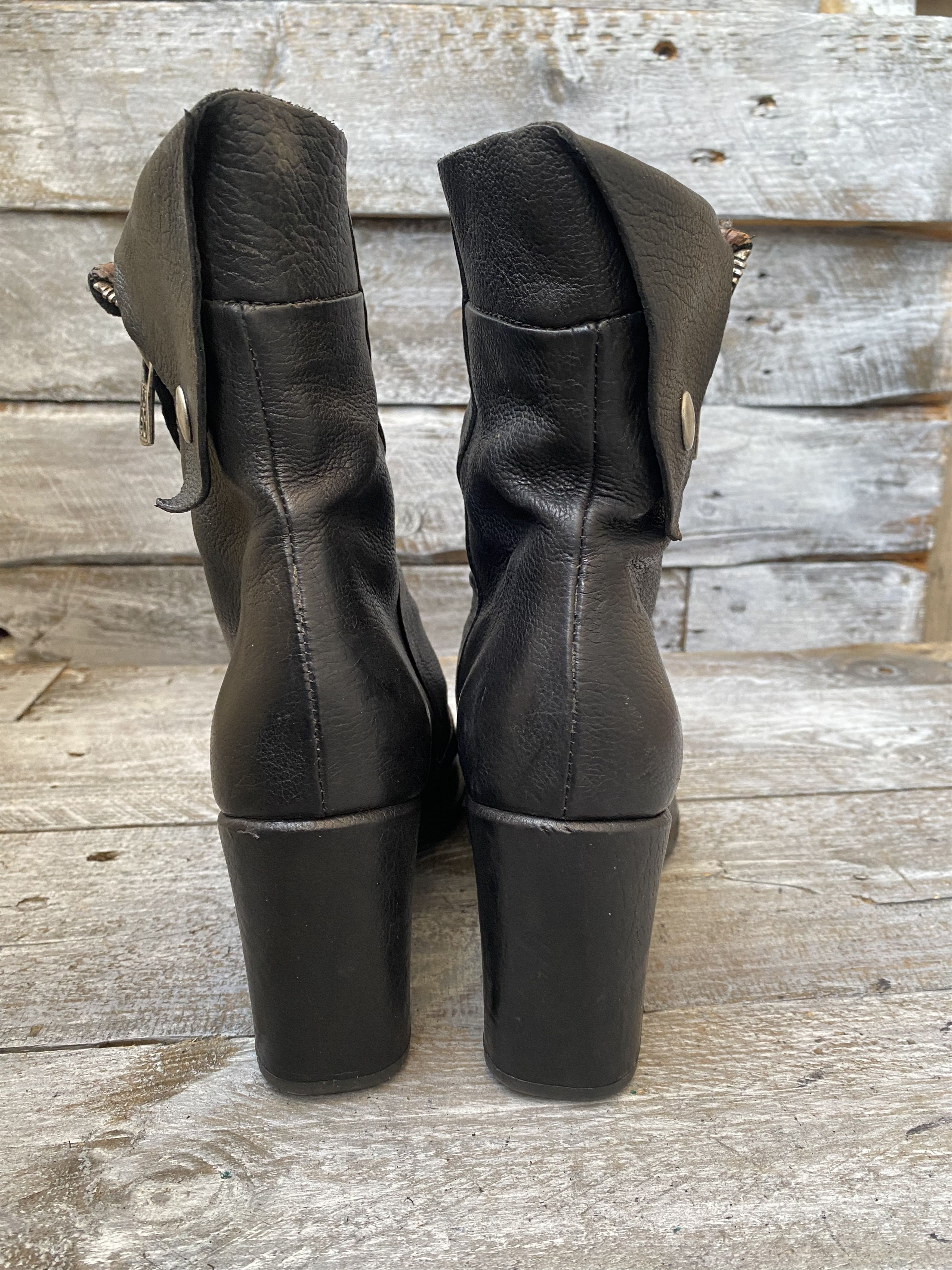 A.S.98 × If Six Was Nine As 98 black grunge heel boots sz36 Size US 6 / IT 36 - 8 Thumbnail