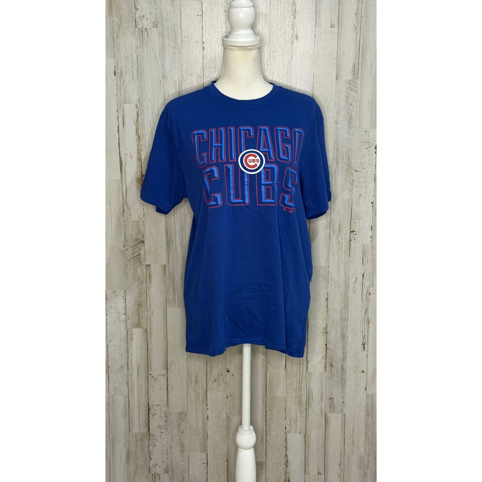 47 Chicago Cubs '47 Men's Blue Graphic Print T-Shirt Size US M / EU 48-50 / 2 - 1 Thumbnail