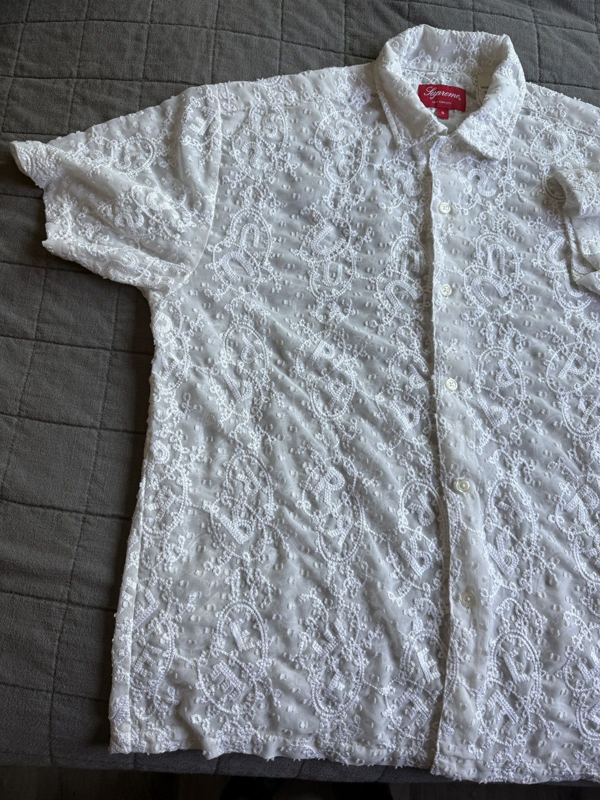 Supreme SS22 Supreme Chainstitch Chiffon Shirt Size US S / EU 44-46 / 1 - 3 Thumbnail