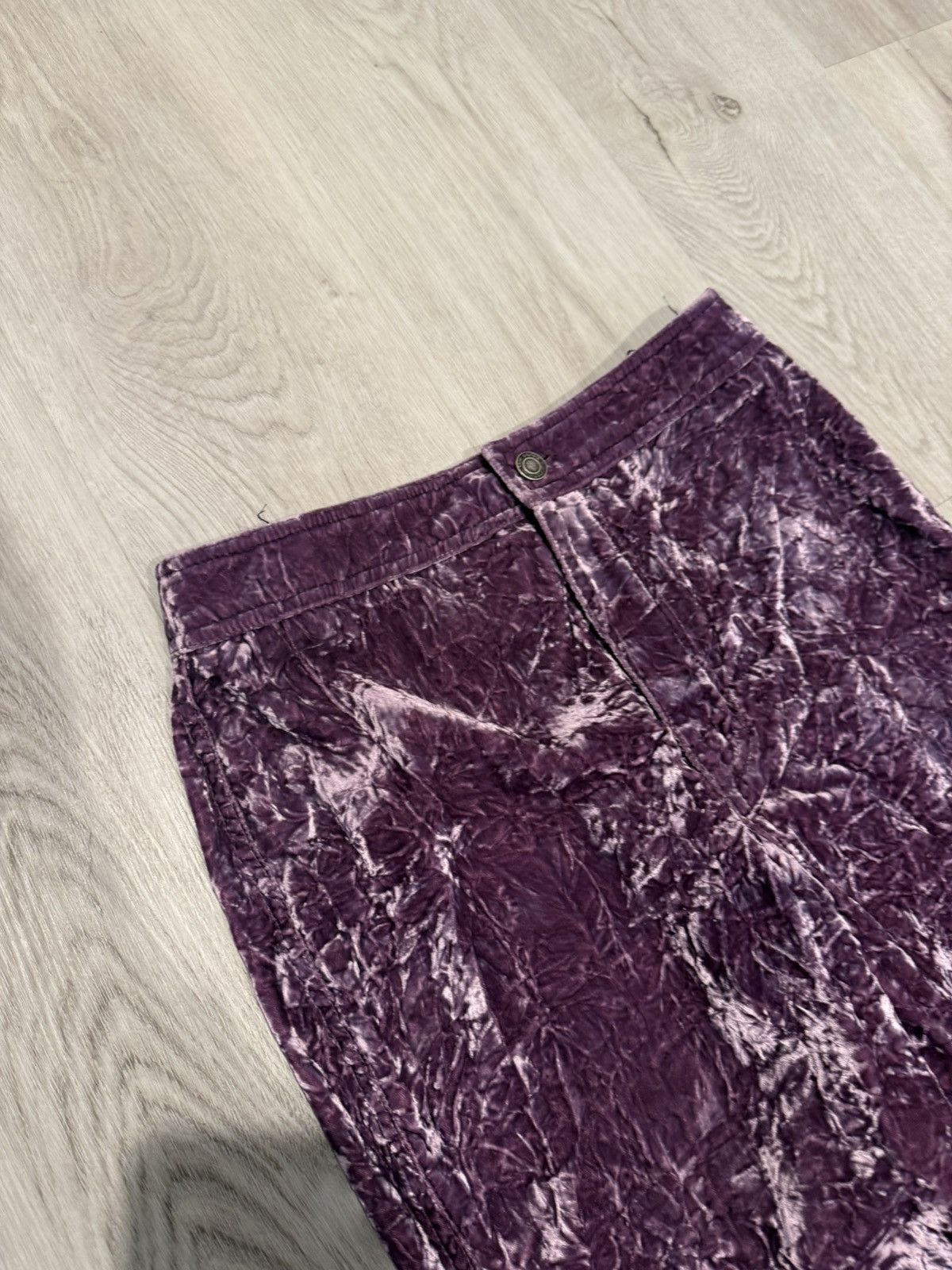 Saint Laurent Paris s/s 2022 purple velvet denim cut pants!! Size US 28 / EU 44 - 3 Thumbnail