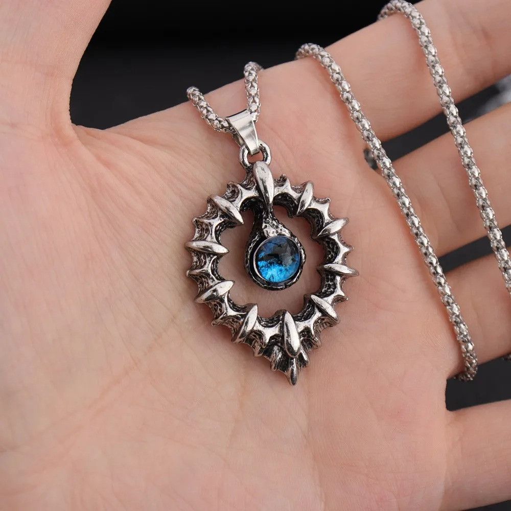 Jewelry Devil Blue Eye Necklace Nordic Zinc Alloy Pendant Size ONE SIZE - 1 Thumbnail