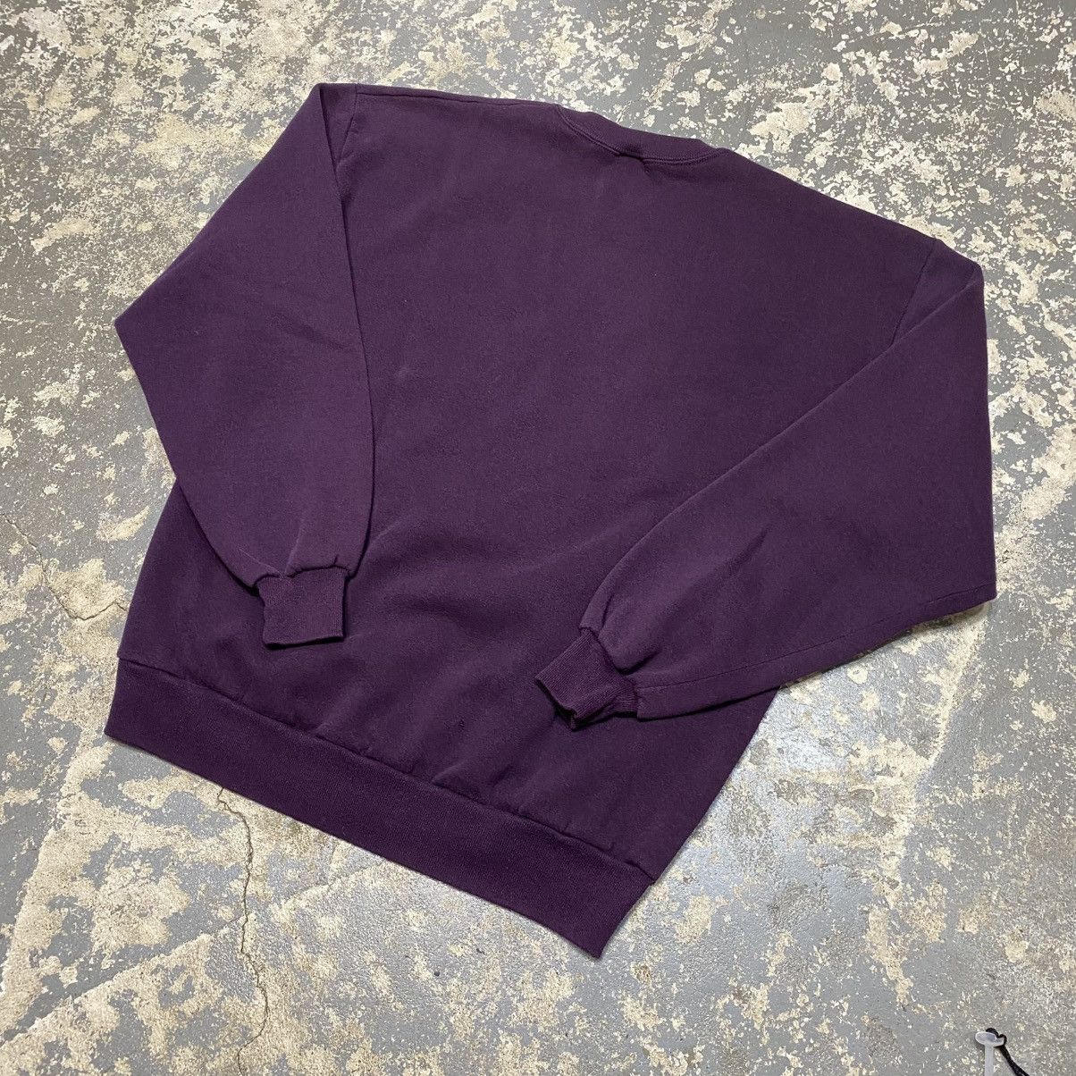 Russell Athletic × Vintage Vintage Jerzees By Russell Athletic Blank Purple Crewneck Size US L / EU 52-54 / 3 - 6 Thumbnail