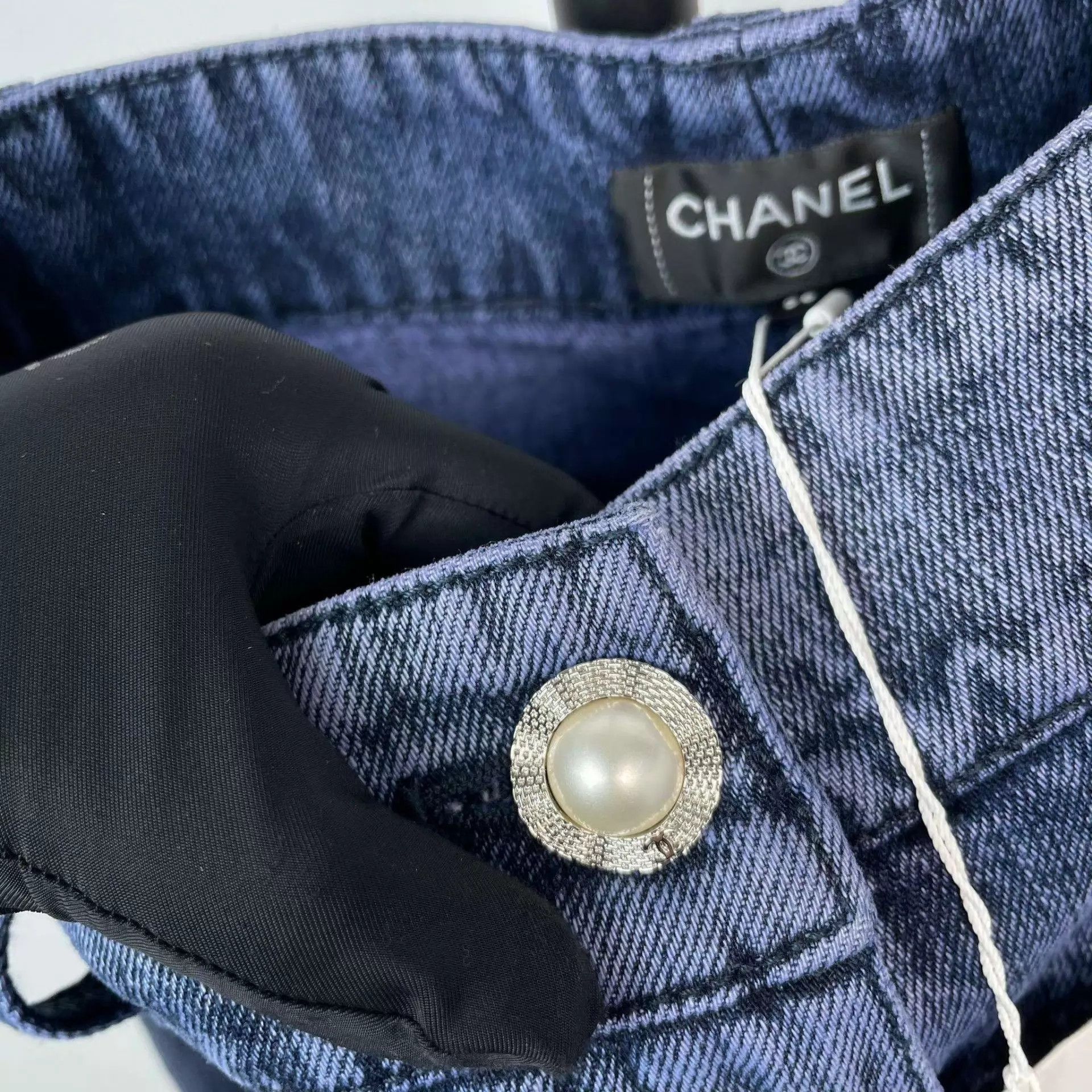 Chanel Chanel 22B Navy Black Colorblock Jeans 38 Size 27" / US 4 / IT 40 - 5 Thumbnail