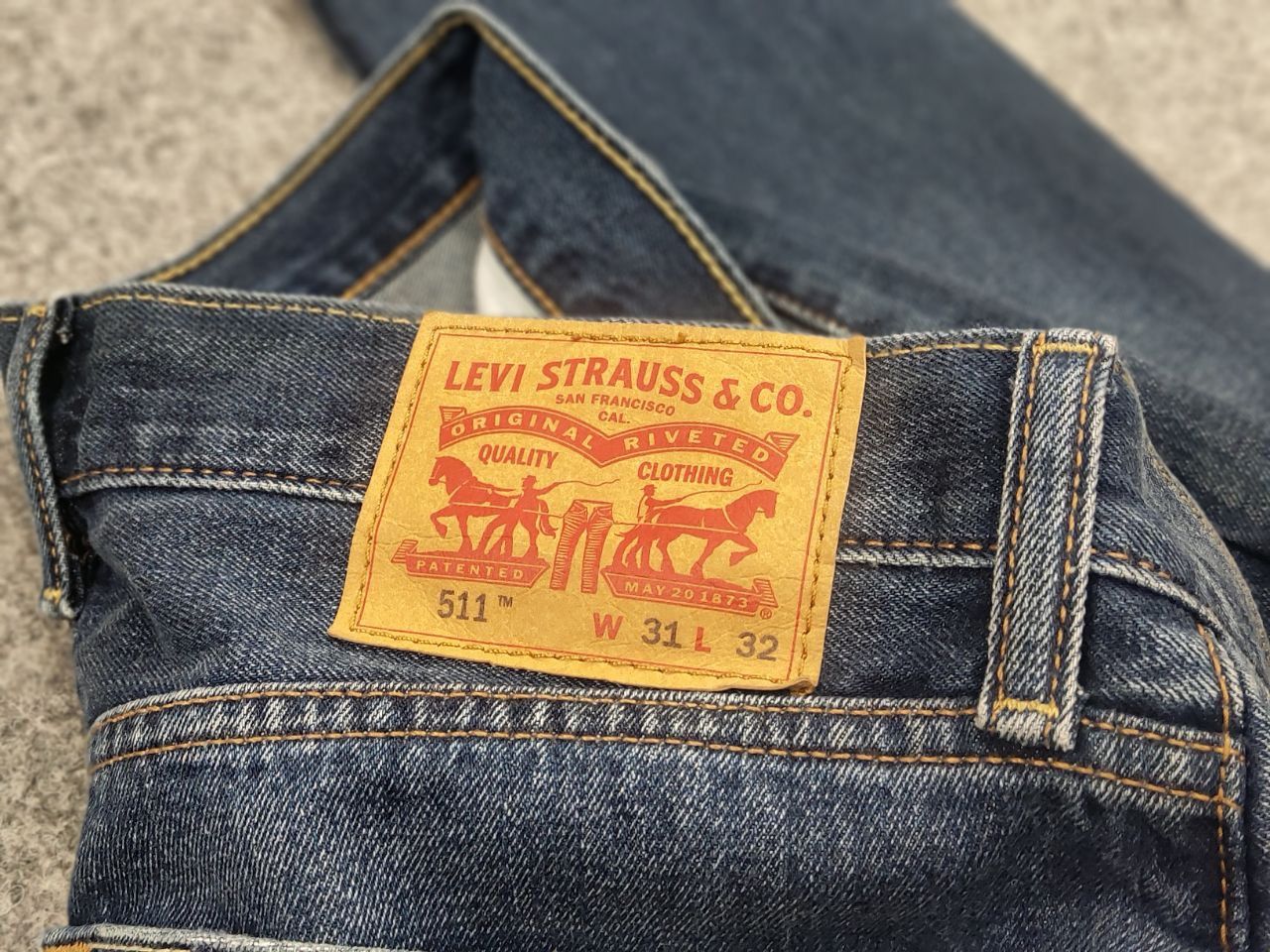 Levi's Levis 511 Stretch Distressed Denim Jeans Vintage Style Size US 31 - 12 Thumbnail