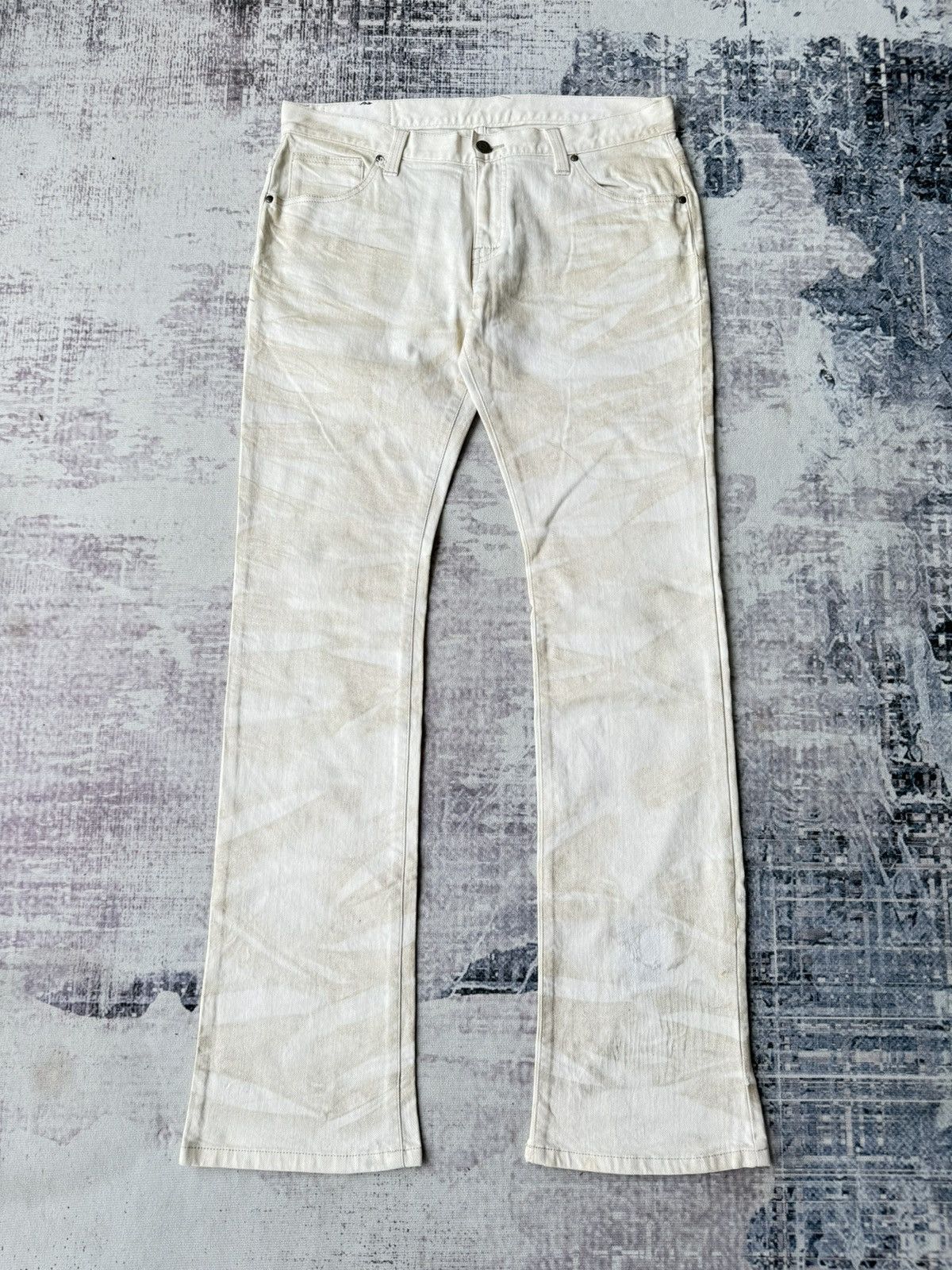 パンツ TORNADO MART white washd flare denim Vintage tornado mart flare - Gem