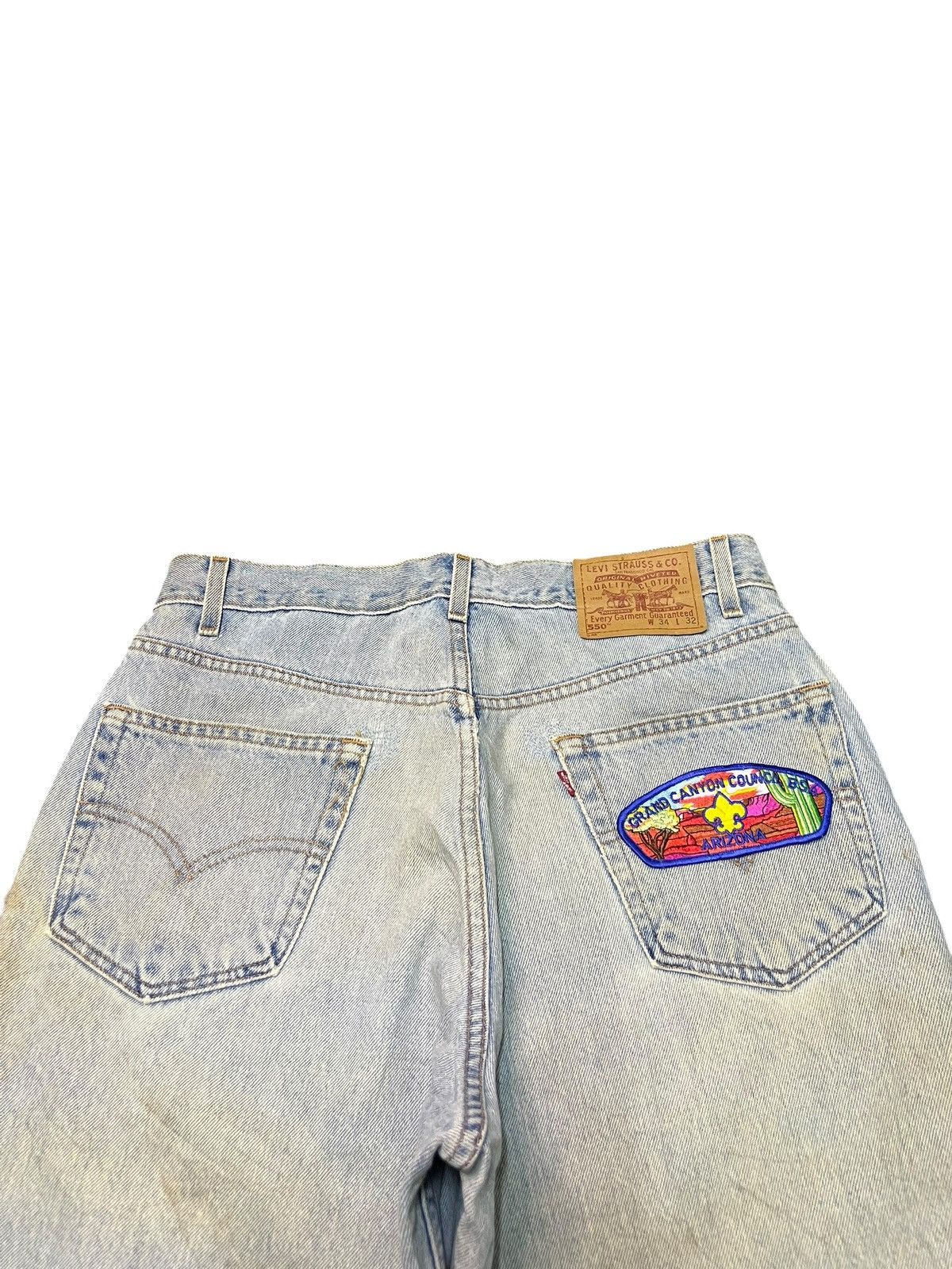 Levi's Vintage 90s Levis 550 Mud Wash Skate Jean Shorts Size US 32 / EU 48 - 4 Thumbnail