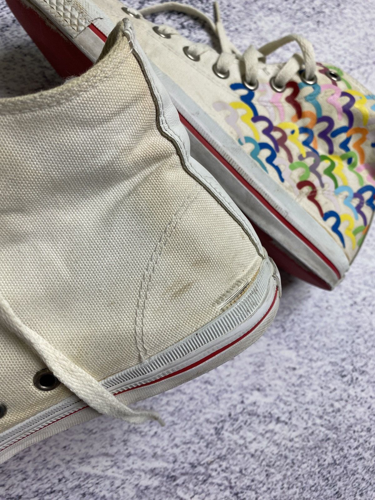 Evisu × Vintage Vintage Evisu Rainbow Repeat Logo Shoes High Top Sneakers Size US 9 / EU 42 - 10 Thumbnail