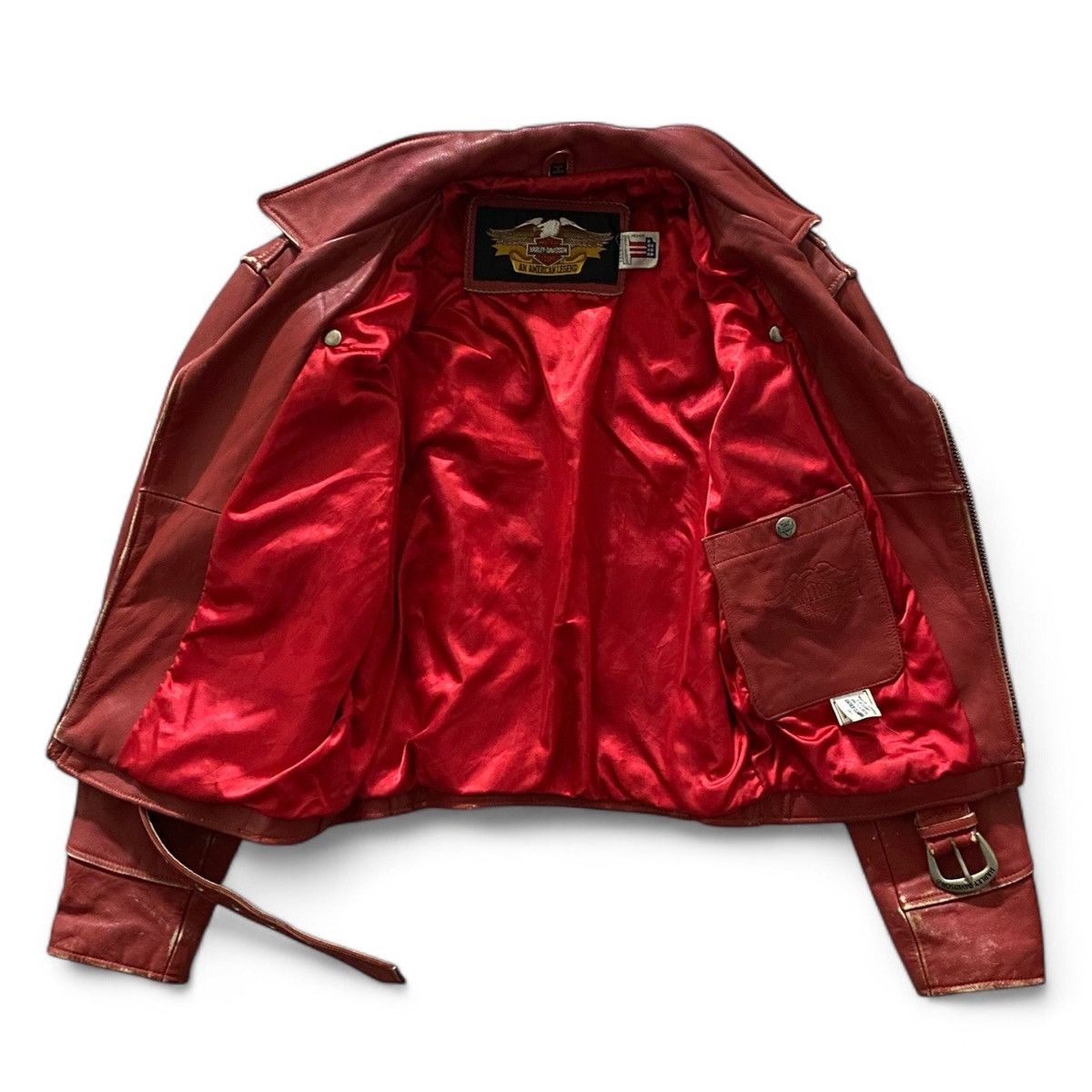 Harley Davidson VINTAGE Late 1980s To Early 1990s Harley Davidson Leather Size US M / EU 48-50 / 2 - 3 Thumbnail