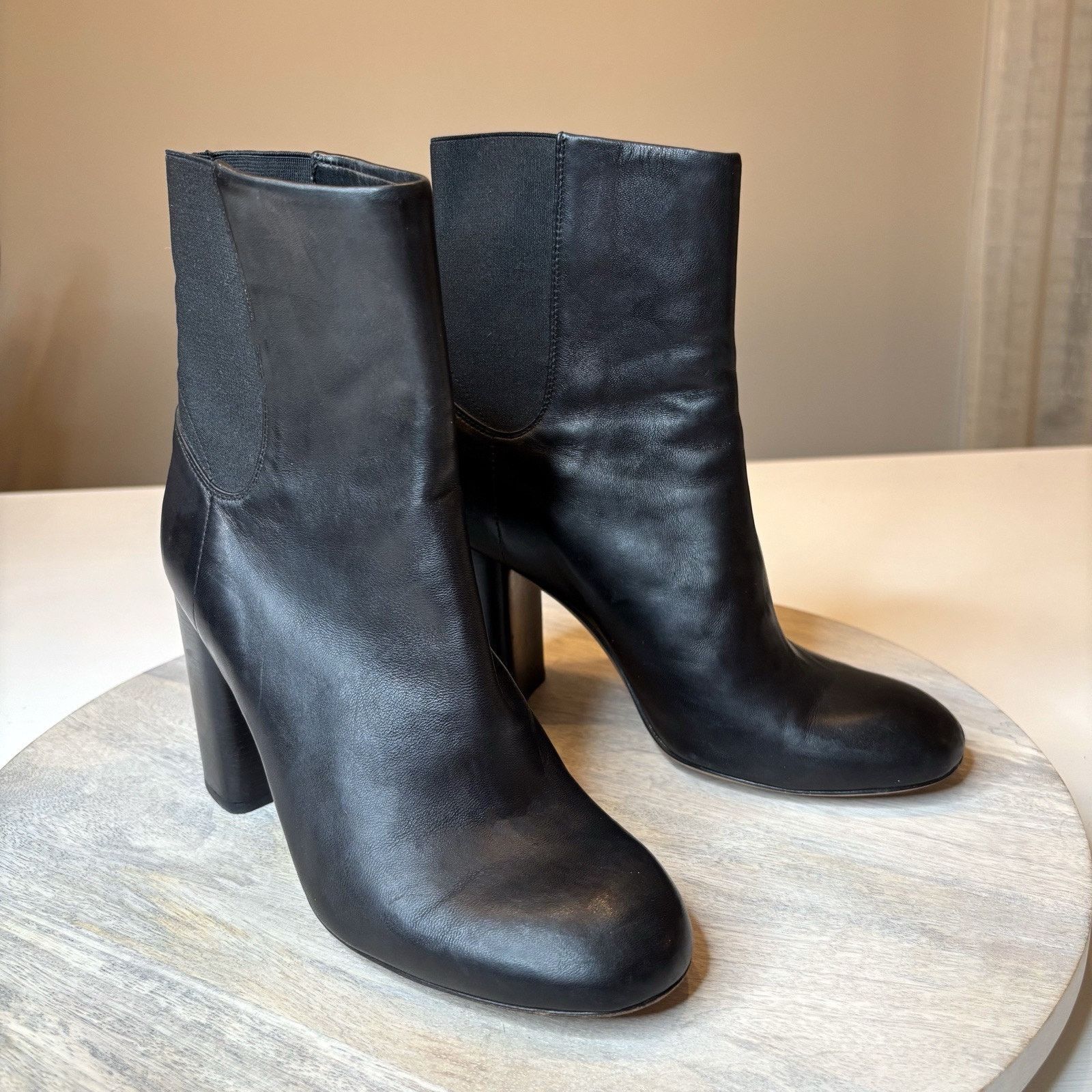 Rag & Bone Rag & Bone Agnes Black Leather Boots Heels US Size 6.5 Size US 6.5 / IT 36.5 - 4 Thumbnail