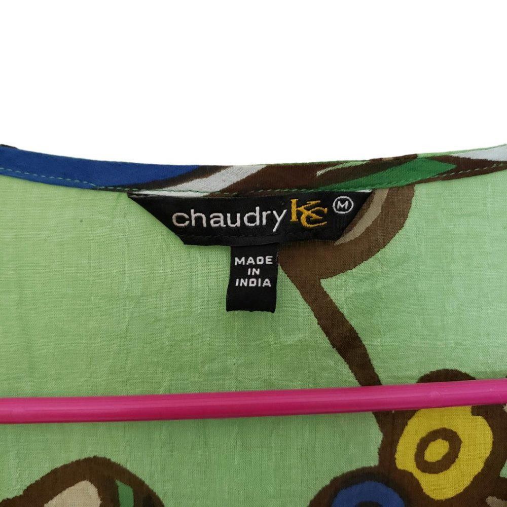 Designer CT201 Ladies Chaudry KC Abstract Design Cotton Blouse M Size M / US 6-8 / IT 42-44 - 3 Thumbnail
