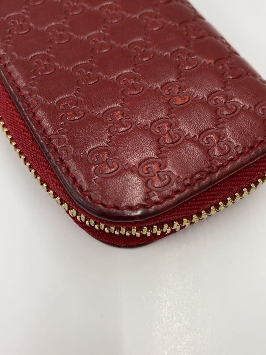 Gucci Gucci Leather Monogram Coin Case Red Size ONE SIZE - 7 Thumbnail