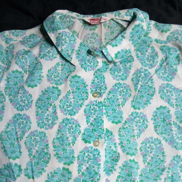 Other Vintage Laura Mae Lifepress Floral Button Shirt Short Sleeve Size XXS / US 00 / IT 34 - 1 Thumbnail