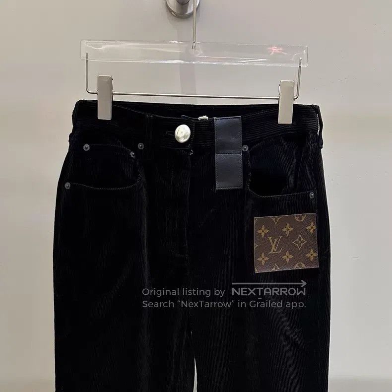 Louis Vuitton Louis Vuitton Corduroy leather slacks pants Size US 40 / EU 56 - 2 Thumbnail