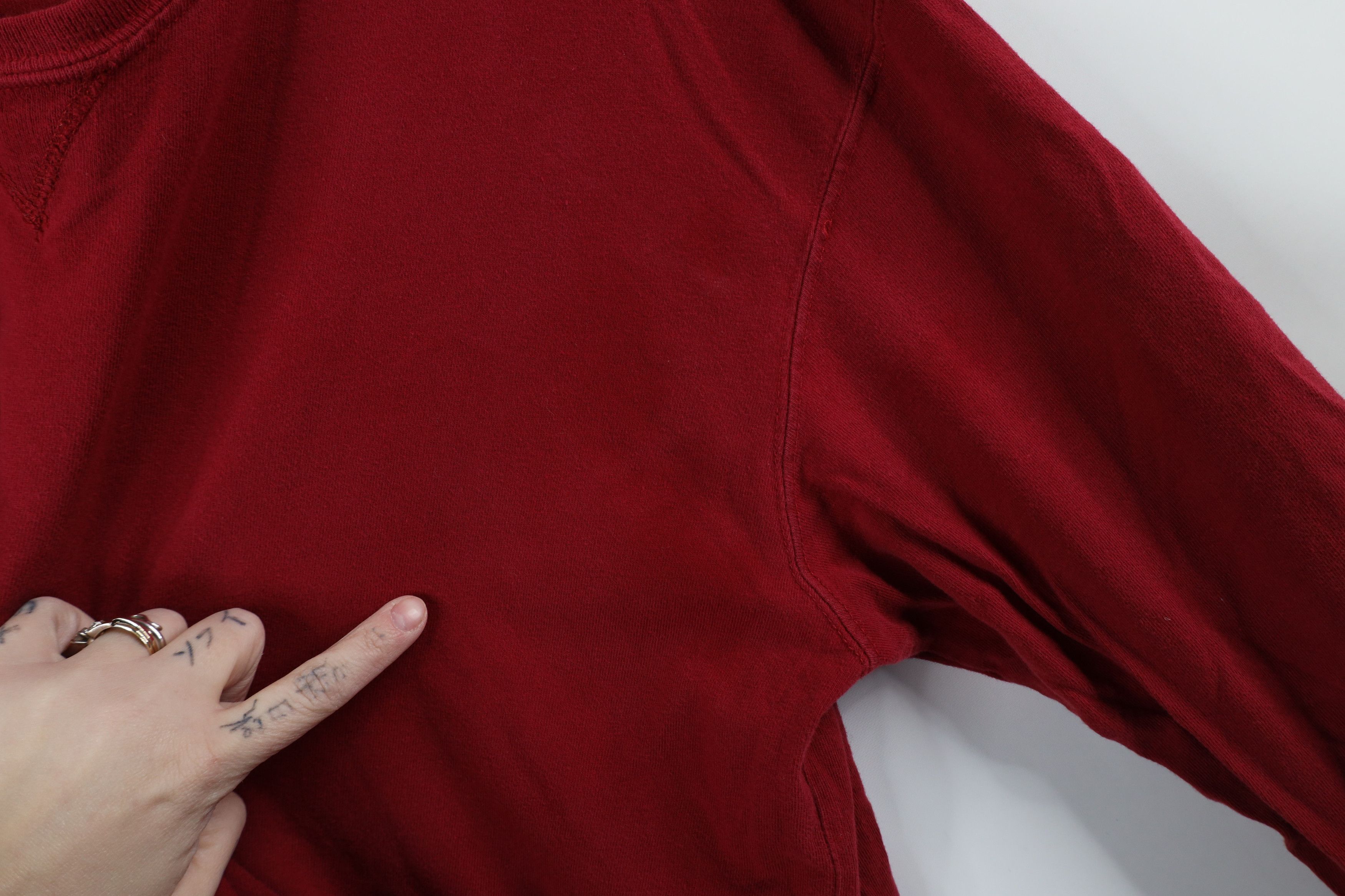 Russell Athletic × Vintage Vintage 90s Russell Athletic Long Sleeve T-Shirt Red Cotton Size US L / EU 52-54 / 3 - 9 Thumbnail