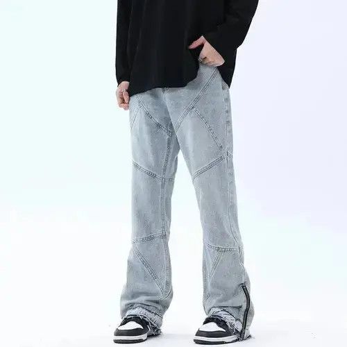 Japanese Brand Embroidered Stack Blue JEans Size US 30 / EU 46 - 3 Thumbnail