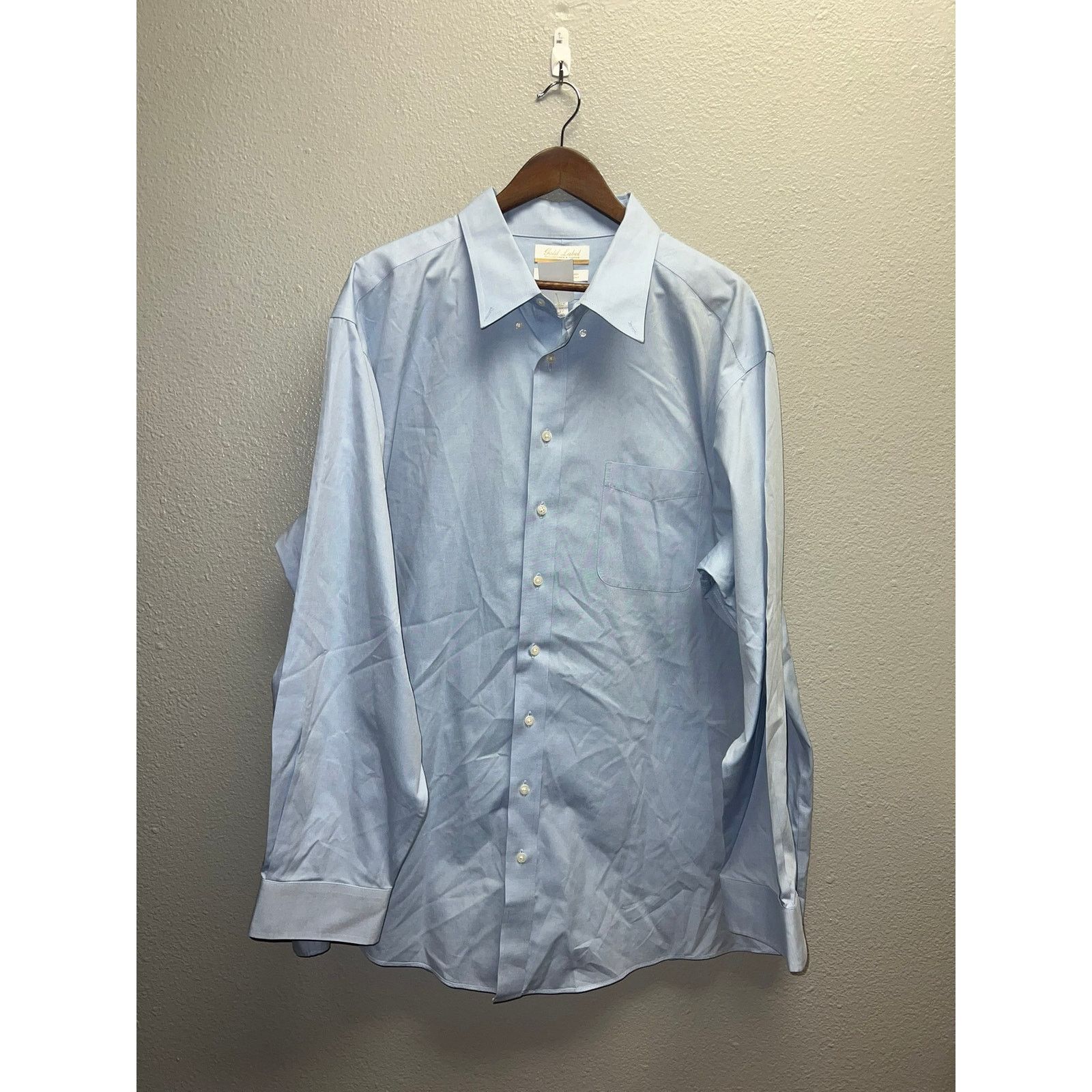 Roundtree & Yorke Gold Label Roundtree Yorke Shirt Non Iron EZ Top Mens XL Size US XL / EU 56 / 4 - 1 Thumbnail