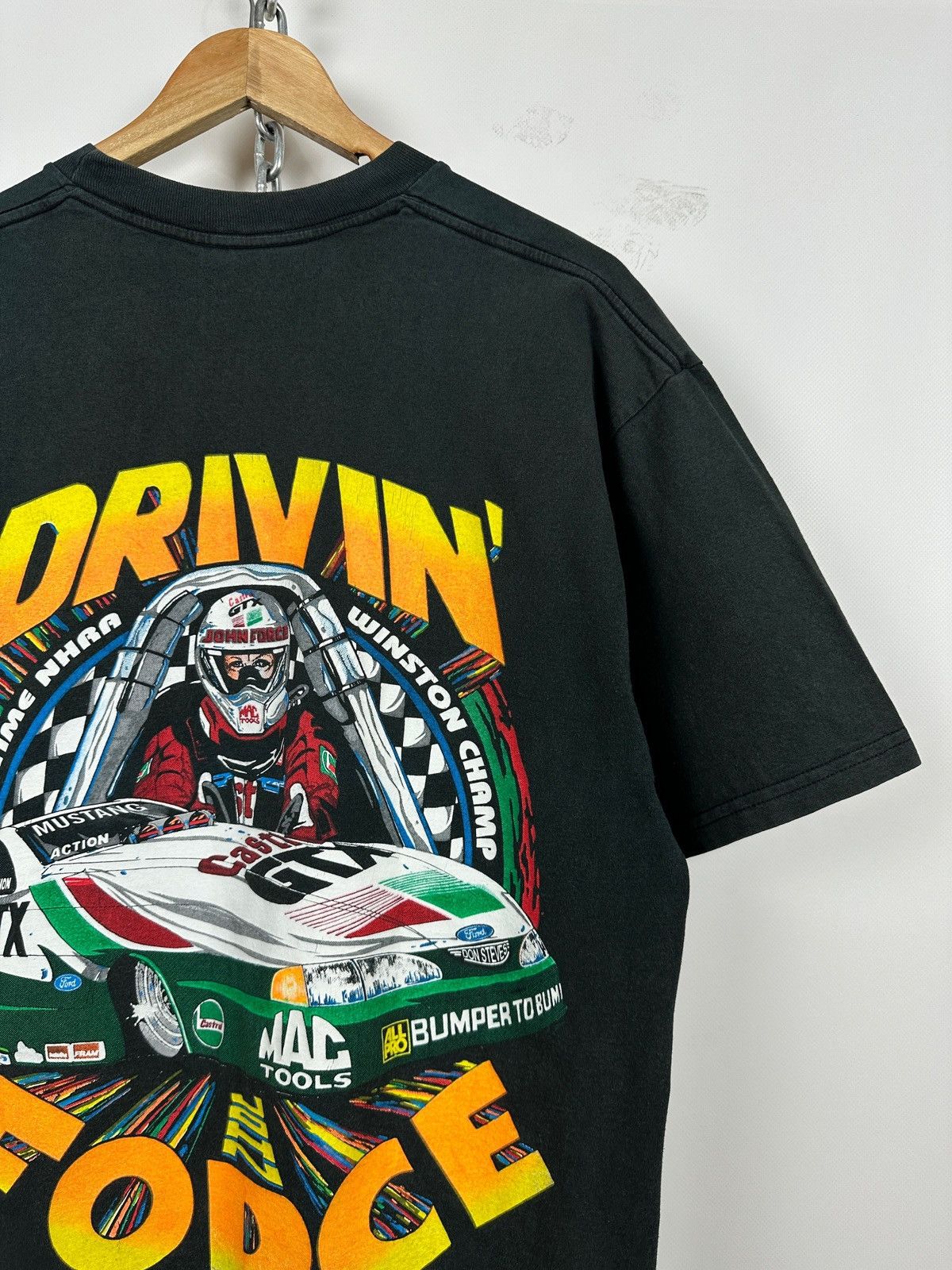 NASCAR Vintage NASCAR John Force Ford Castrol GTX NHRA T-Shirt Size US XL / EU 56 / 4 - 6 Thumbnail