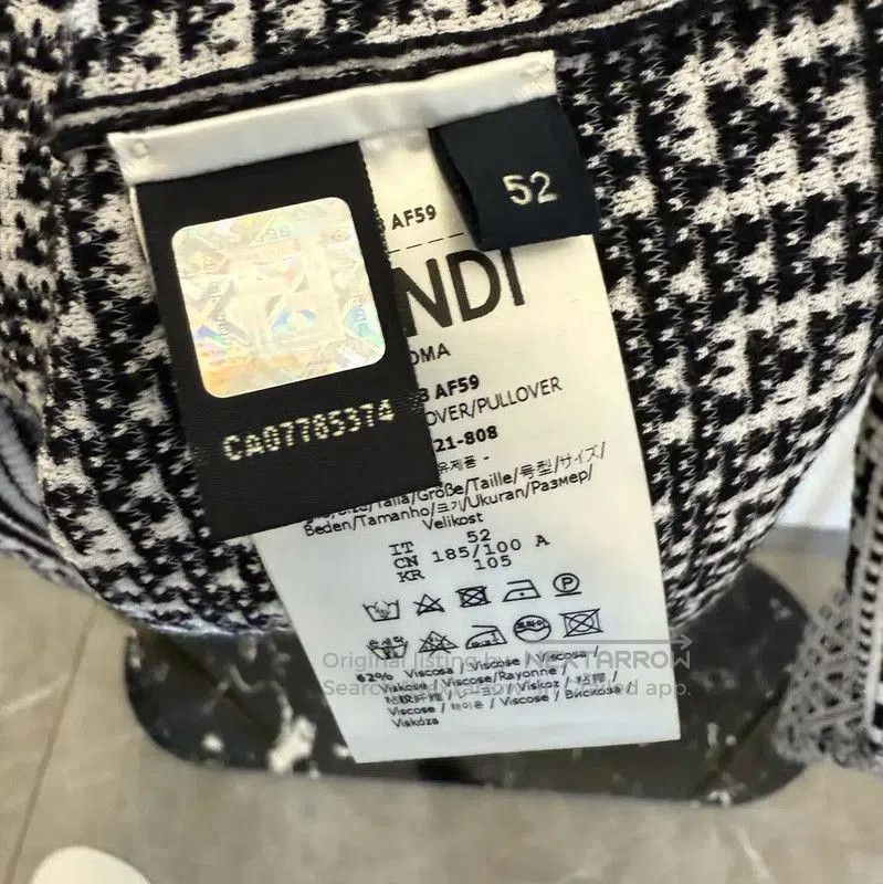Fendi Fendi Black Knit Long Sleeve Sweater for Men . Size US XL / EU 56 / 4 - 5 Thumbnail