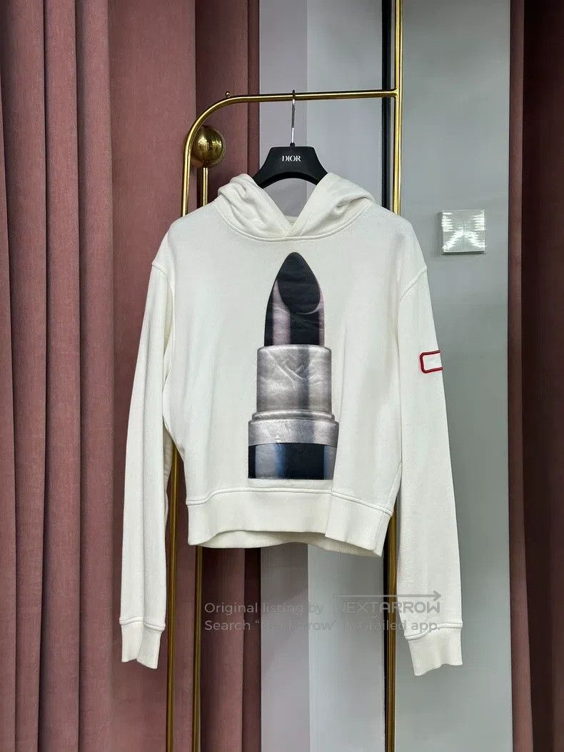 Acne Studios Acne Studios White lipstick hooded sweatshirt long-sleeve Size XS / US 0-2 / IT 36-38 - 1 Thumbnail