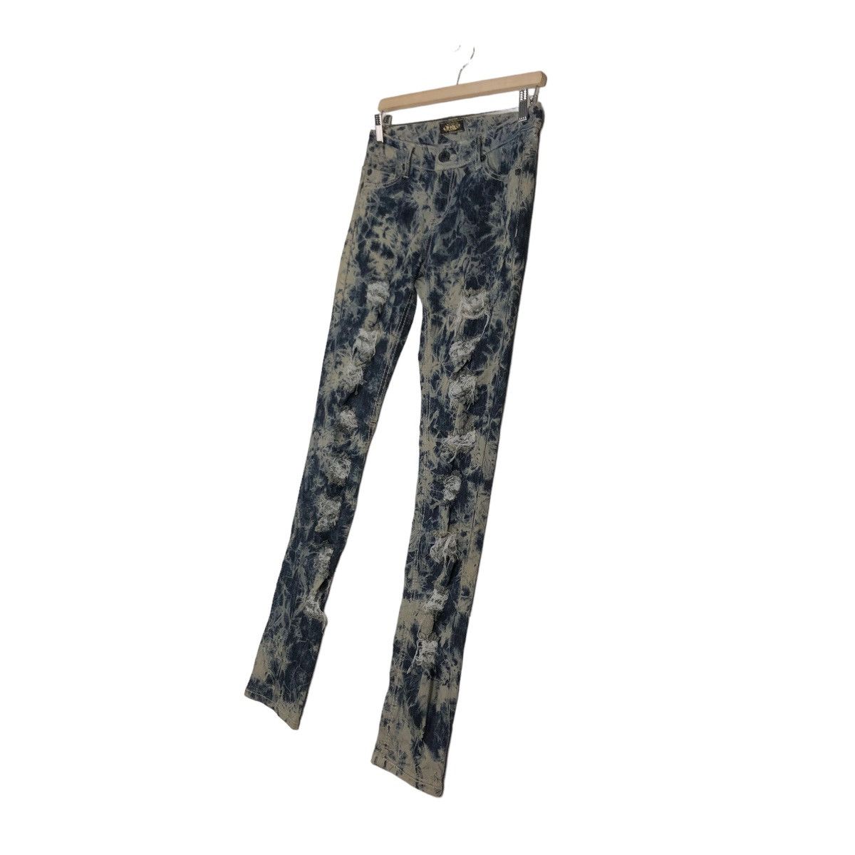Hysteric Glamour 🔥Acid Wash Design Skinny Distressed Denim Jeans Works Japan Size US 30 / EU 46 - 2 Thumbnail