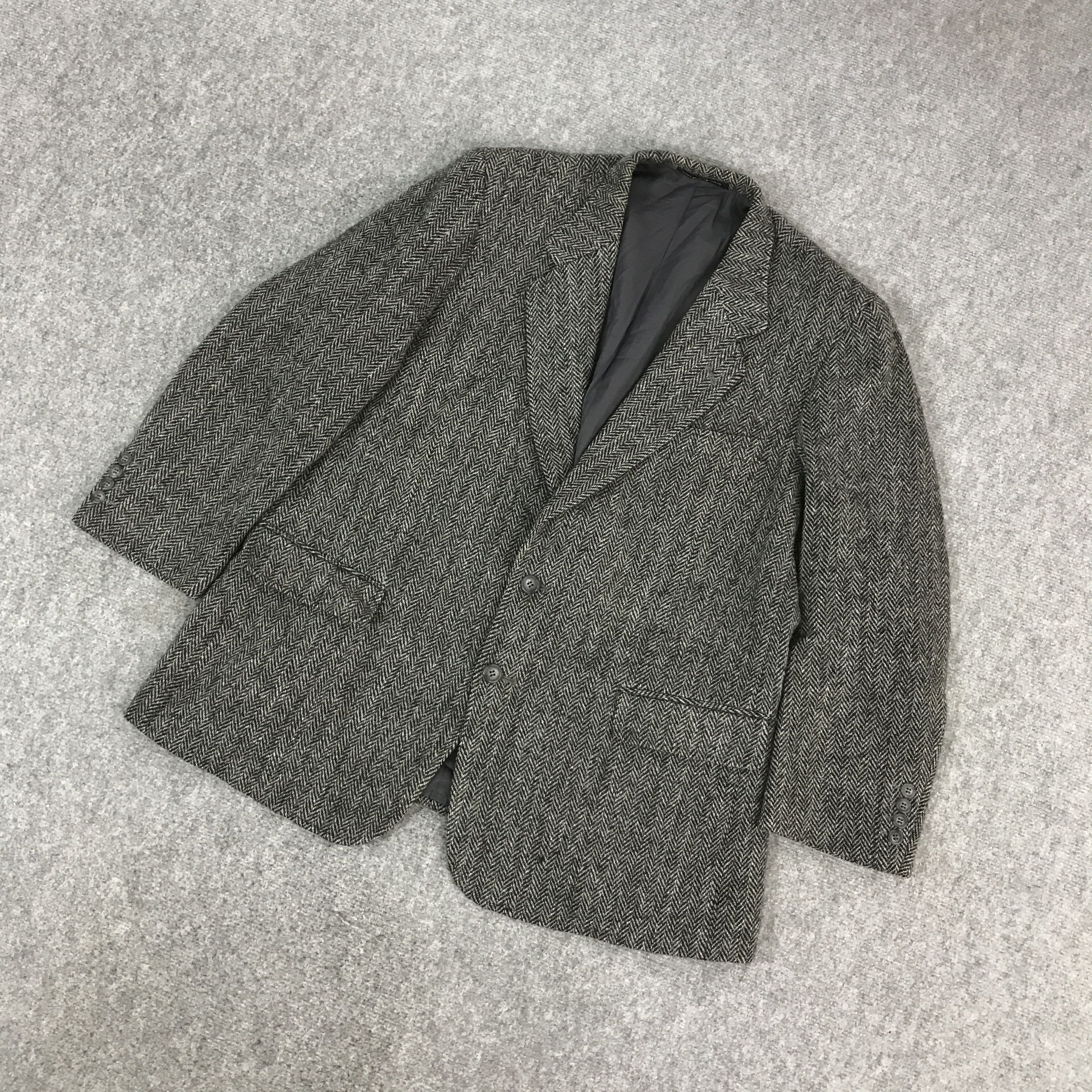 Harris Tweed VTG HARRIS TWEED WOOL BLAZER COAT JACKET Size US L / EU 52-54 / 3 - 5 Thumbnail