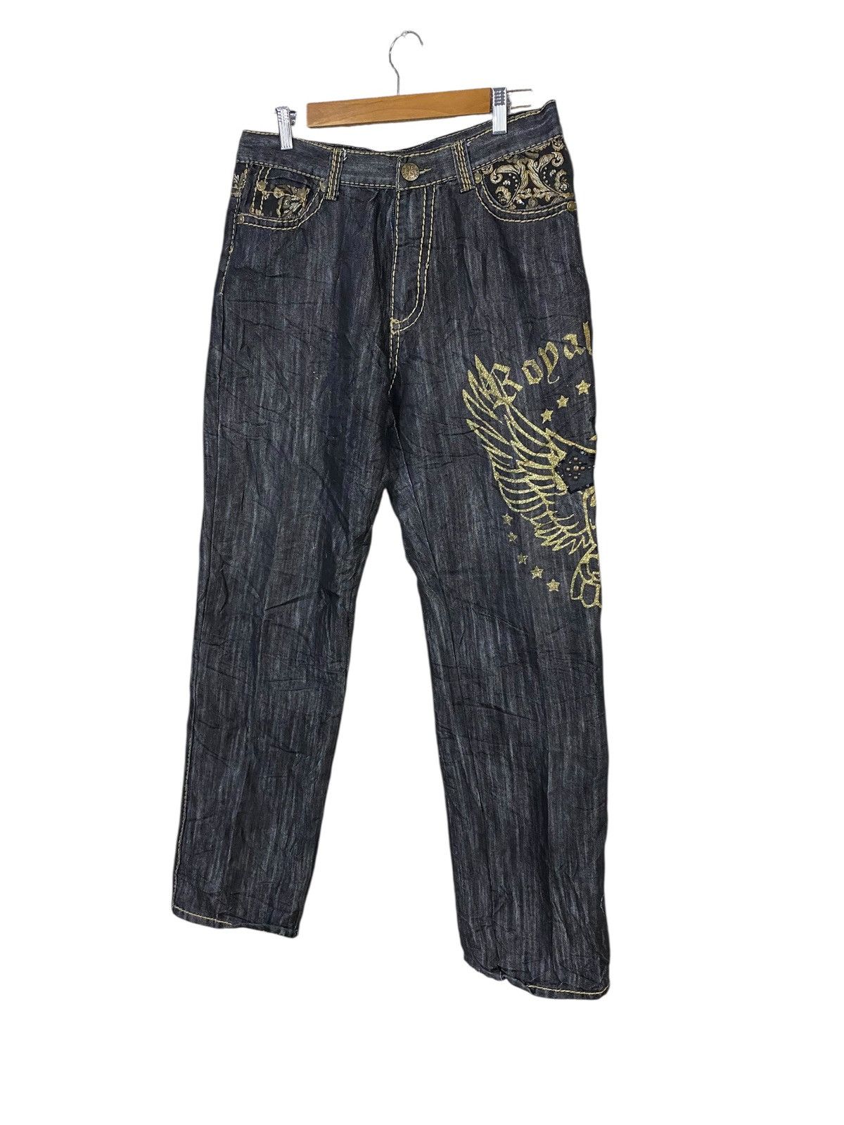 Japanese Brand Japanase brand denim emboidery cross logo very rare Size US 32 / EU 48 - 3 Thumbnail