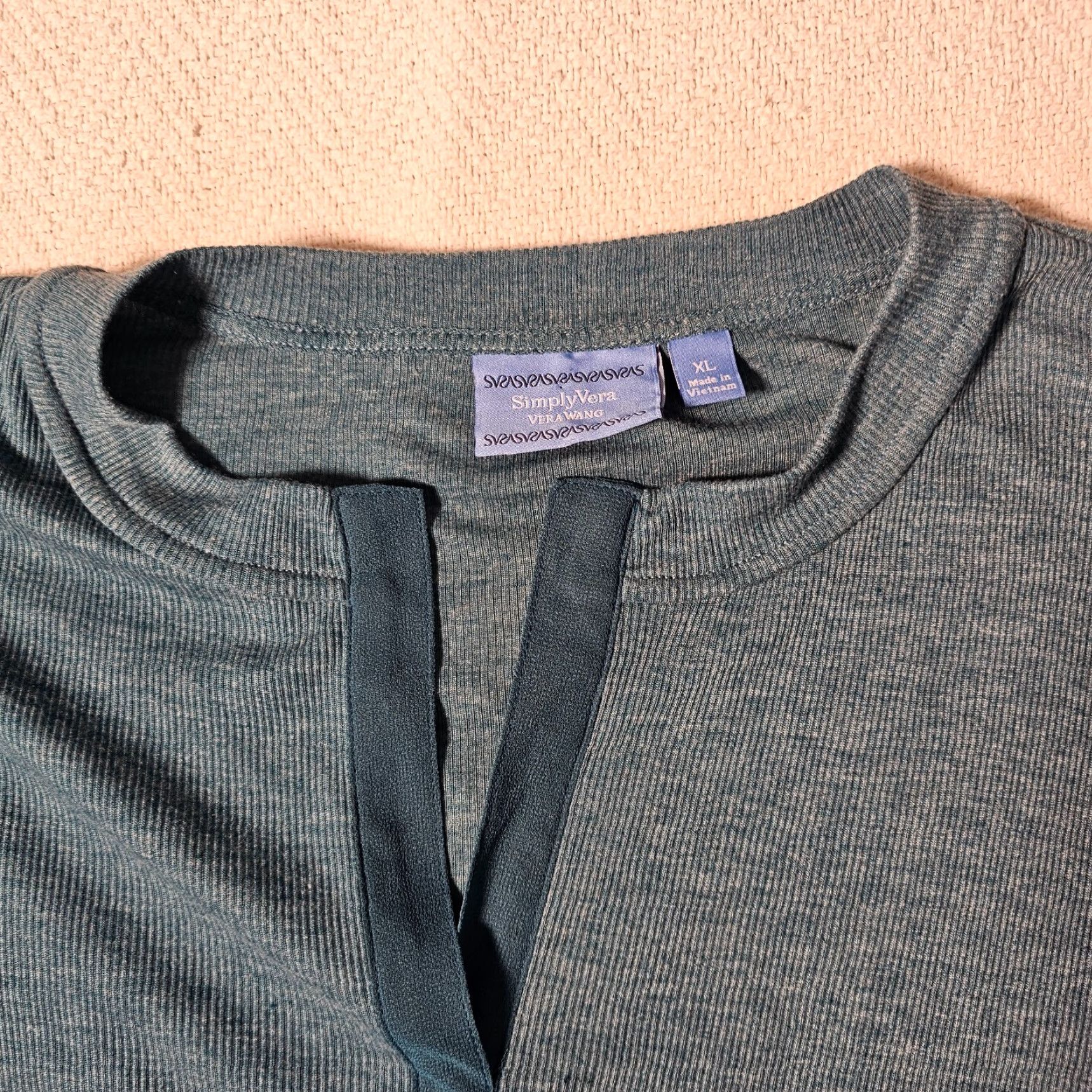 Vintage VINTAGE Simply Vera Vera Wang Women's Sweater Pullover Knit Long Sleeve Casual Formal XL Blue Size XL / US 12-14 / IT 48-50 - 7 Thumbnail