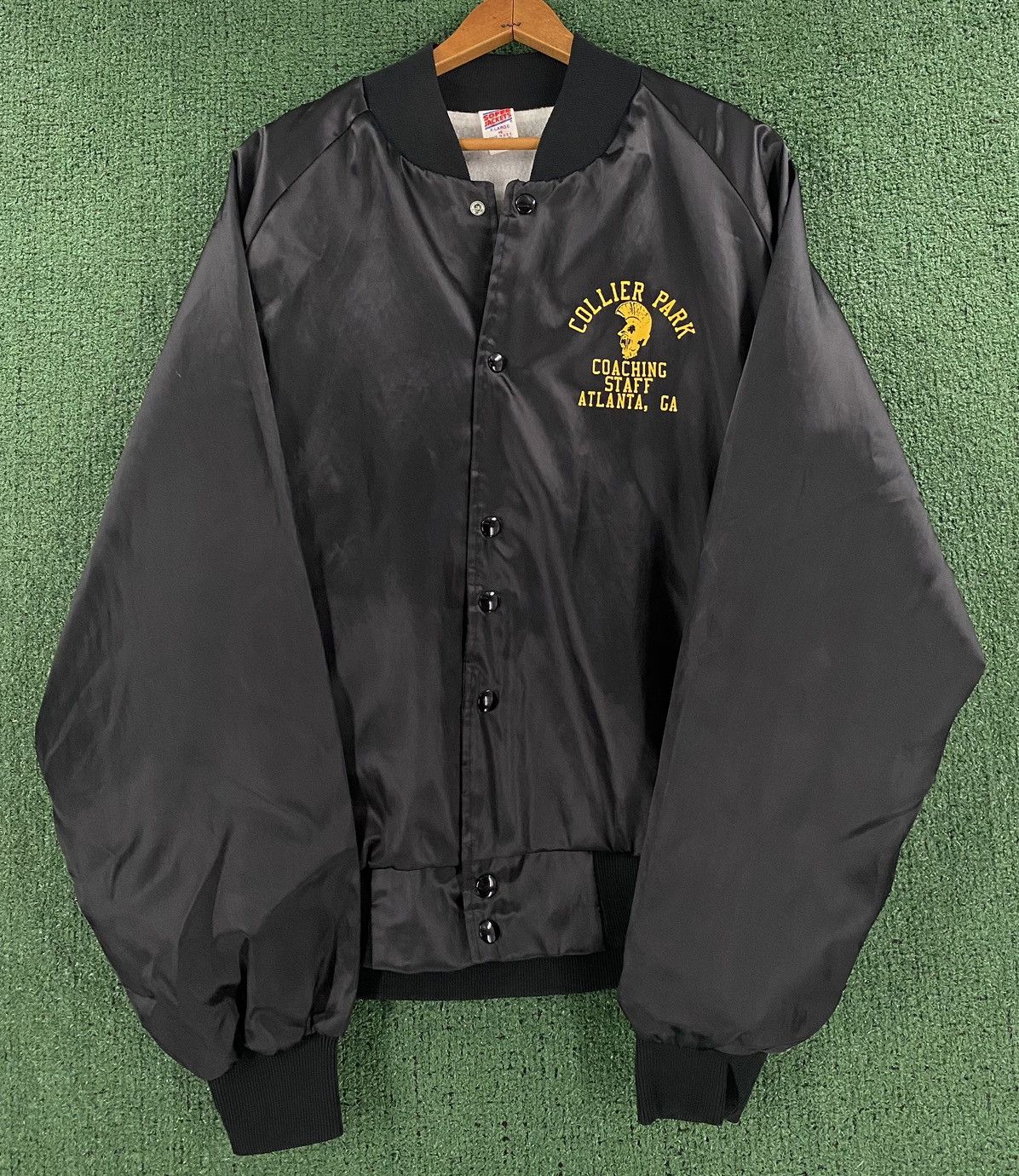 Vintage Vintage 90’s Soffe Atlanta Collier Park Coach Satin Jacket Size US XL / EU 56 / 4 - 2 Thumbnail