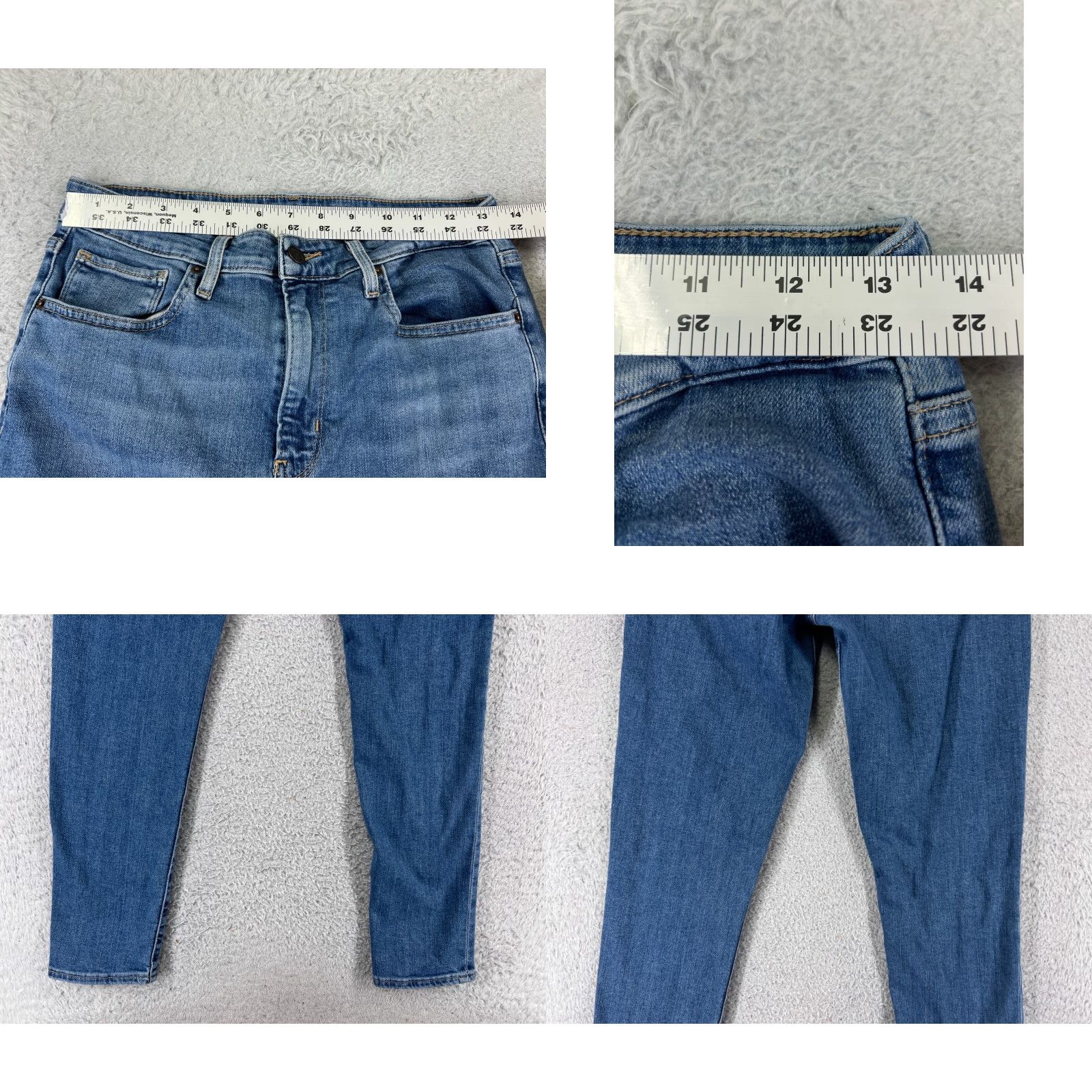Levi's Levi's Jeans Women 31 Blue Denim Skinny High Rise 700 Series 5-Pocket Regular Stretch Cotton Size 24" / US 00 / IT 34 - 10 Thumbnail