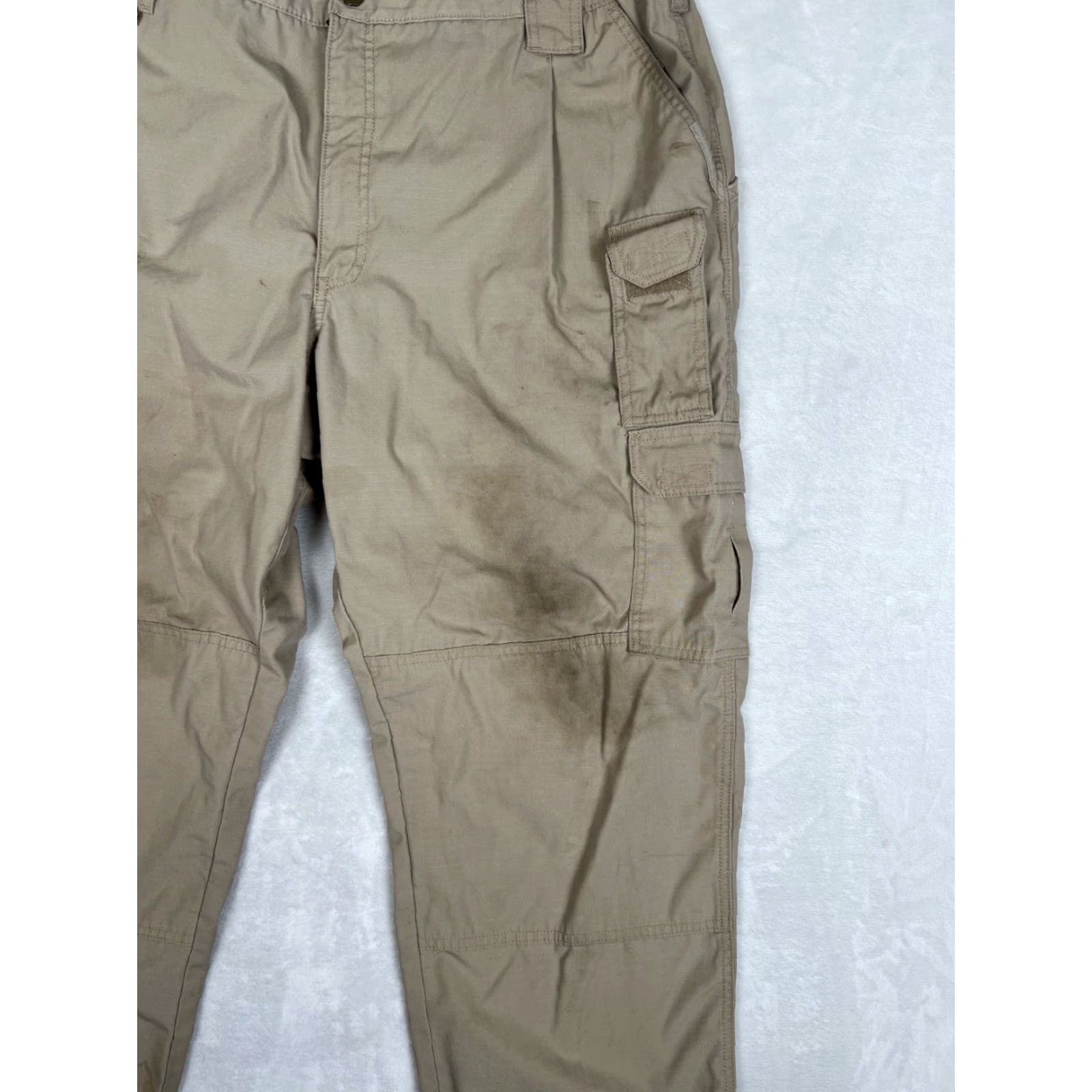 Vintage 5.11 Tactical Cargo Pants Men 44x32 Tan Beige Ripstop Utility Military Stained Mens Size US 44 / EU 60 - 4 Thumbnail