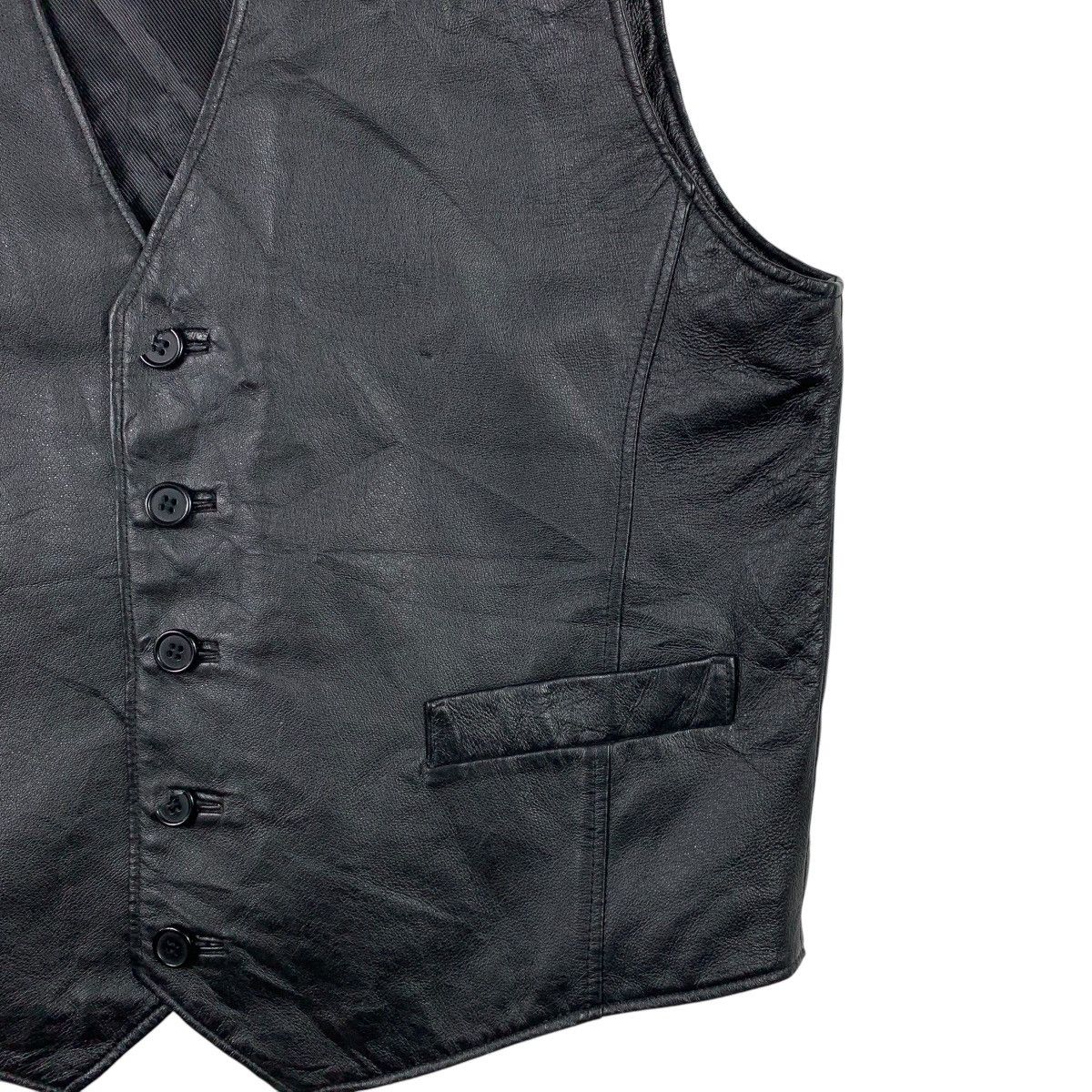 Gianni Valentino × Valentino × Vintage Vintage GIANNI VALENTINO Italy Casualwear Leathe Vest Jacket Size US L / EU 52-54 / 3 - 6 Thumbnail