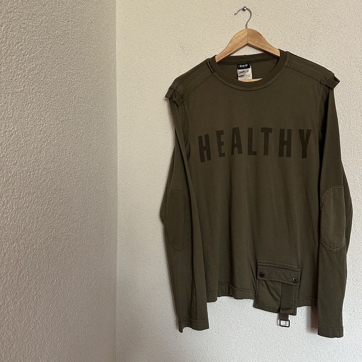 image of Dolce Gabbana Healthy Longsleeve S/s 05 in Olive Green, Men's (Size 2XL)