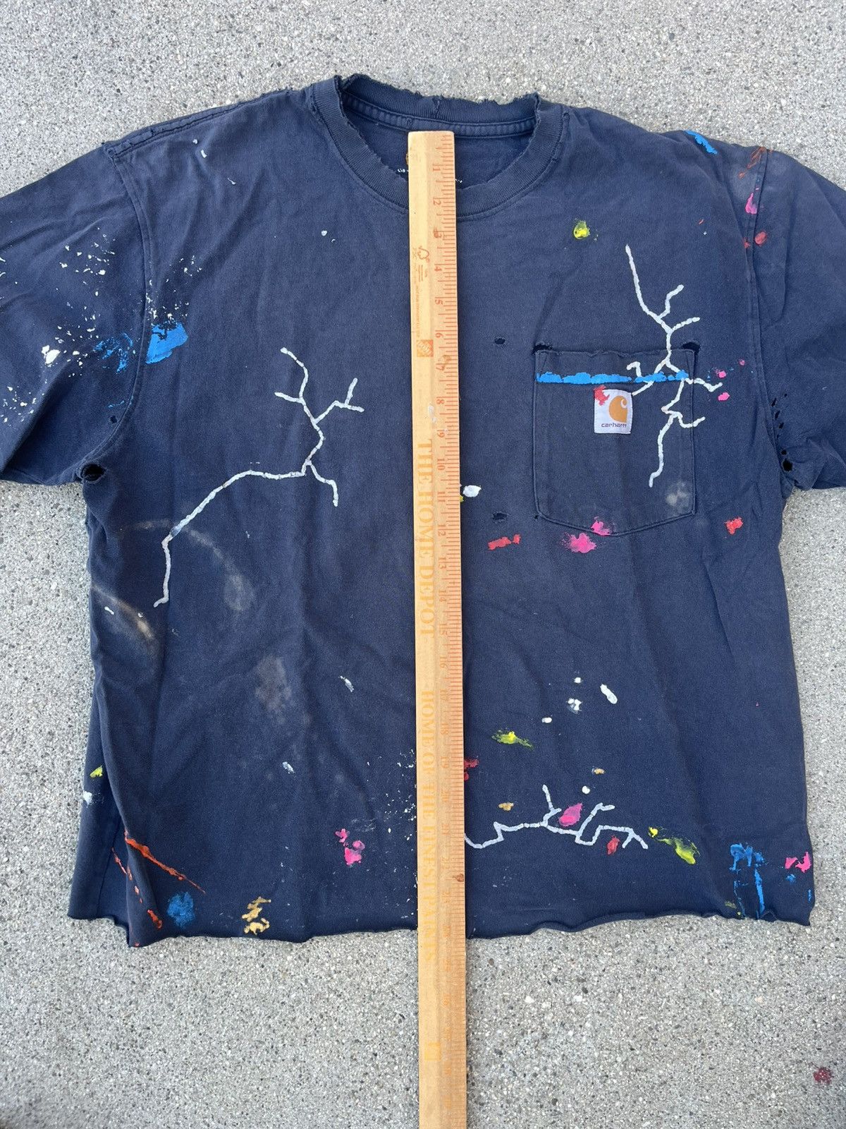 Carhartt Custom Carhartt T-Shirt Sun Fade Thrashed Distressed Pocket Size US L / EU 52-54 / 3 - 5 Thumbnail