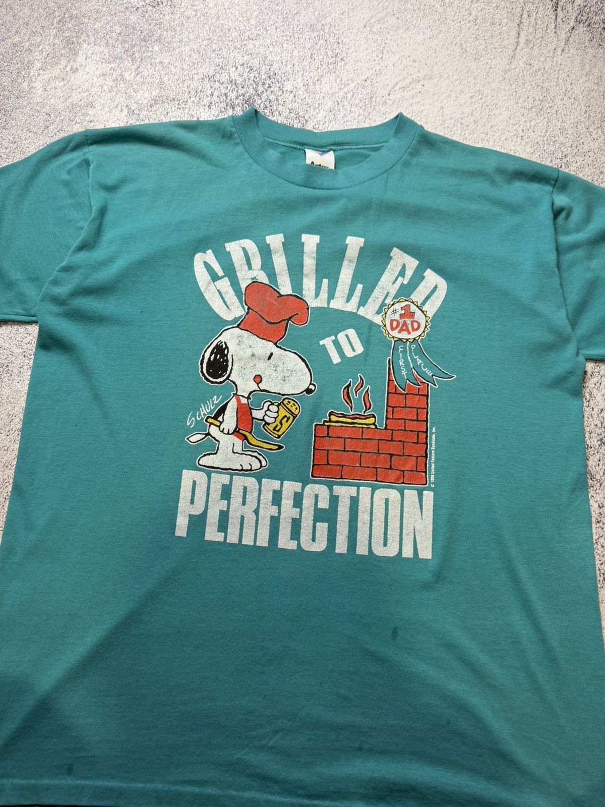 Vintage Vintage Snoopy shirt #1 Dad to perfection 80s Peanuts USA L Size US L / EU 52-54 / 3 - 8 Thumbnail
